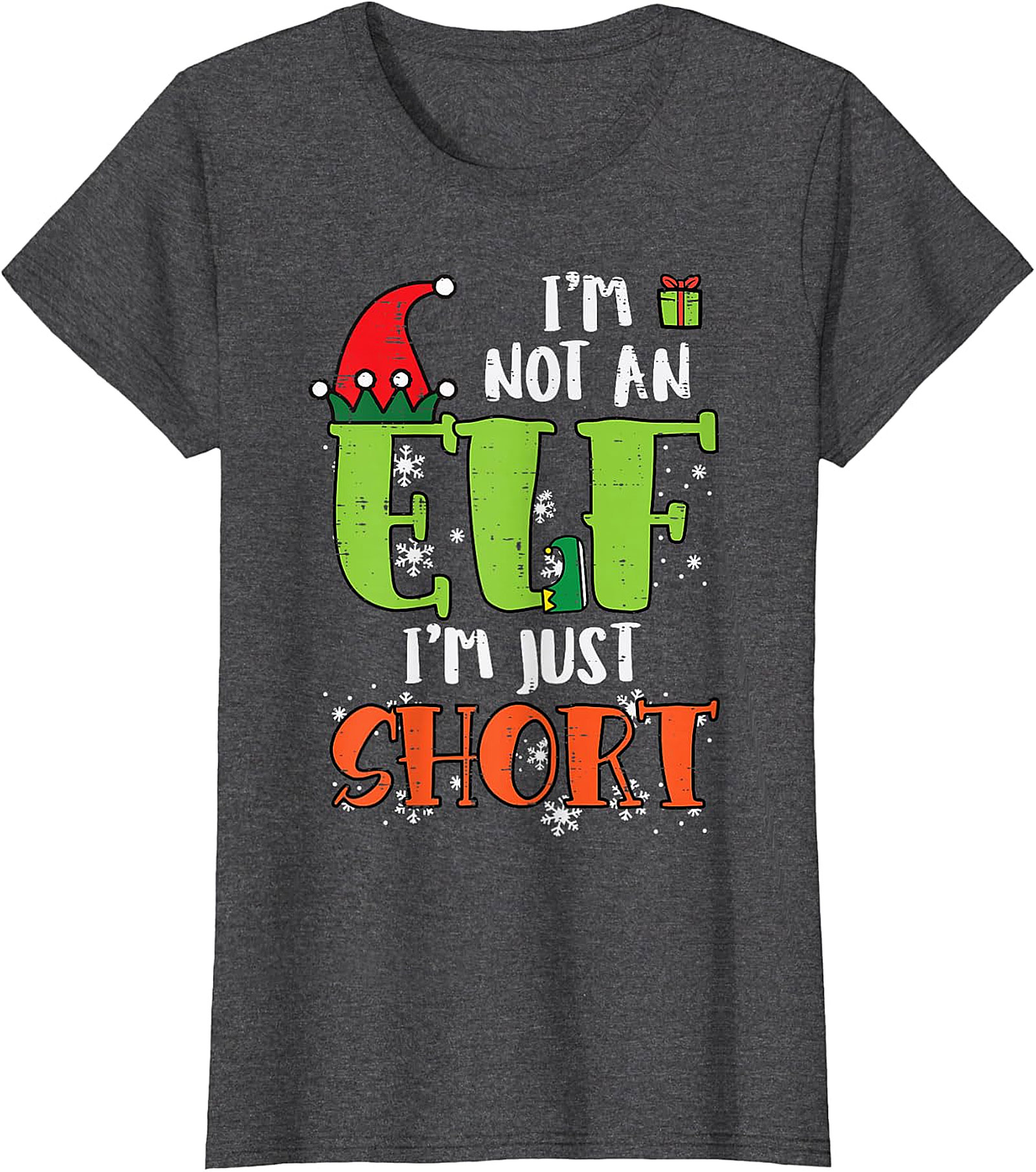 Funny "Not an Elf, Just Short" Christmas T-Shirt
