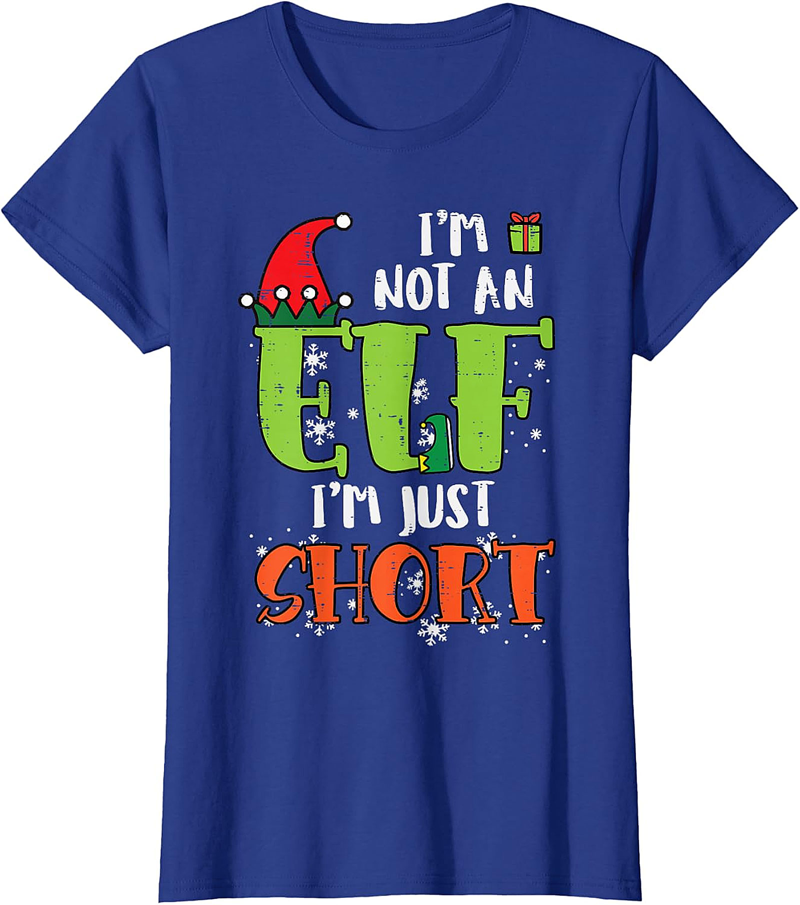 Funny "Not an Elf, Just Short" Christmas T-Shirt