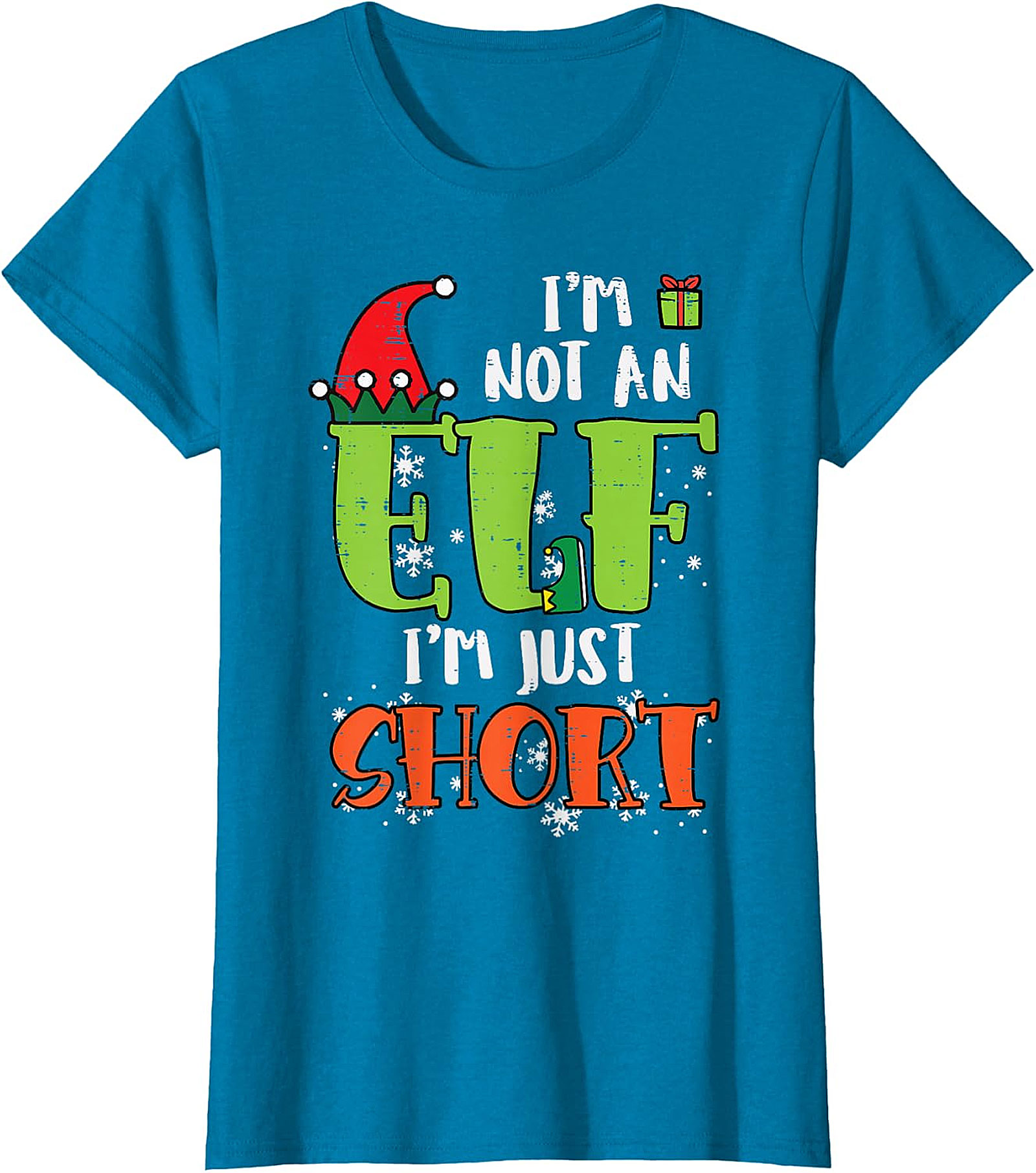 Funny "Not an Elf, Just Short" Christmas T-Shirt