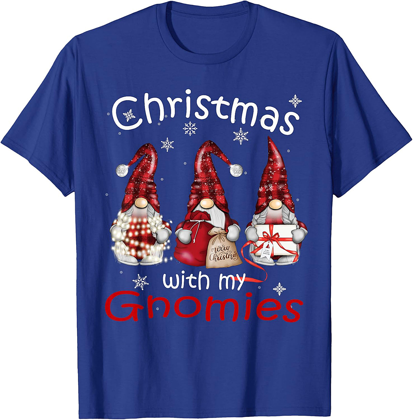 Christmas with My Gnomies Royal Blue Festive Apparel