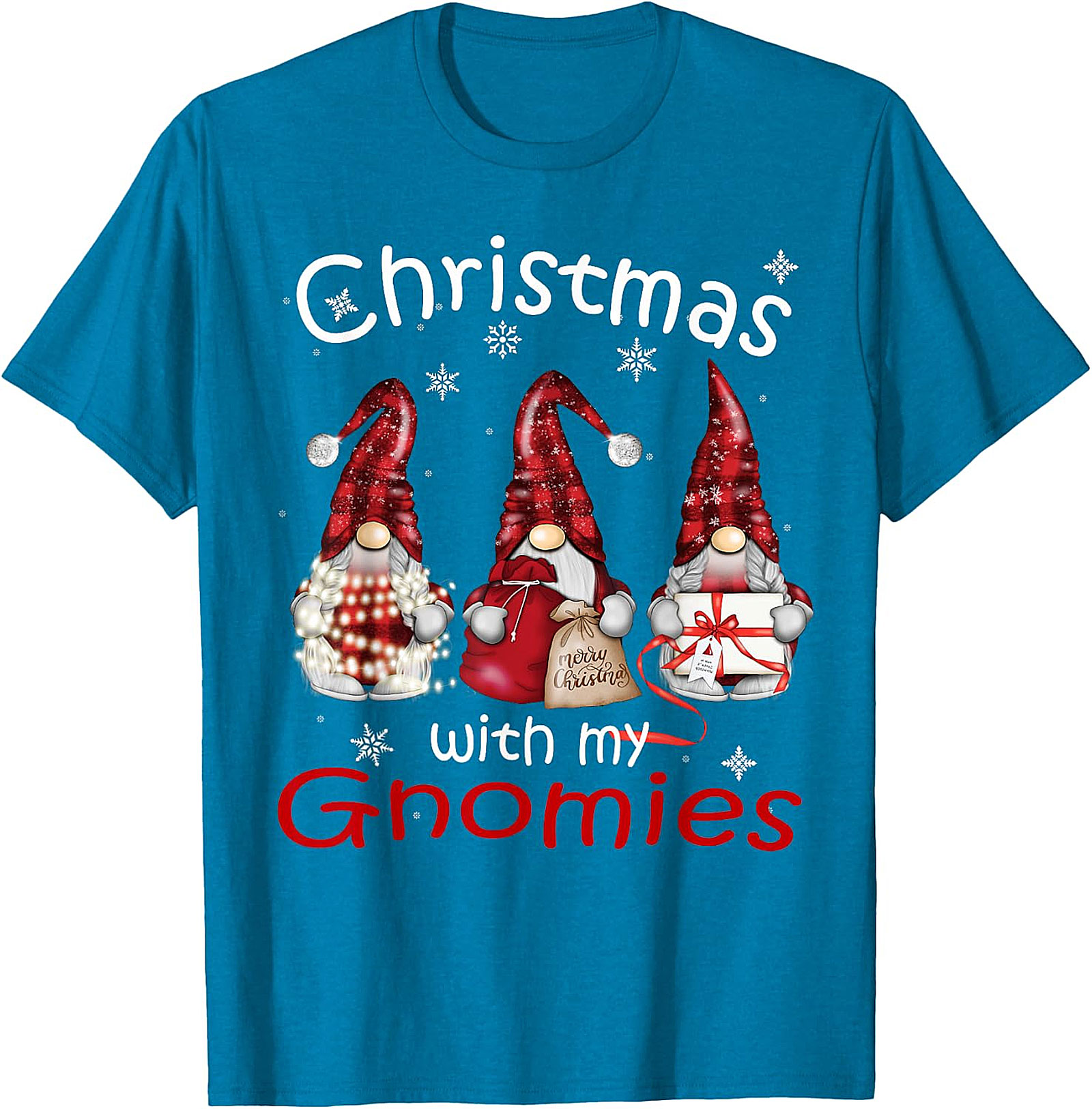 Christmas with My Gnomies Royal Blue Festive Apparel