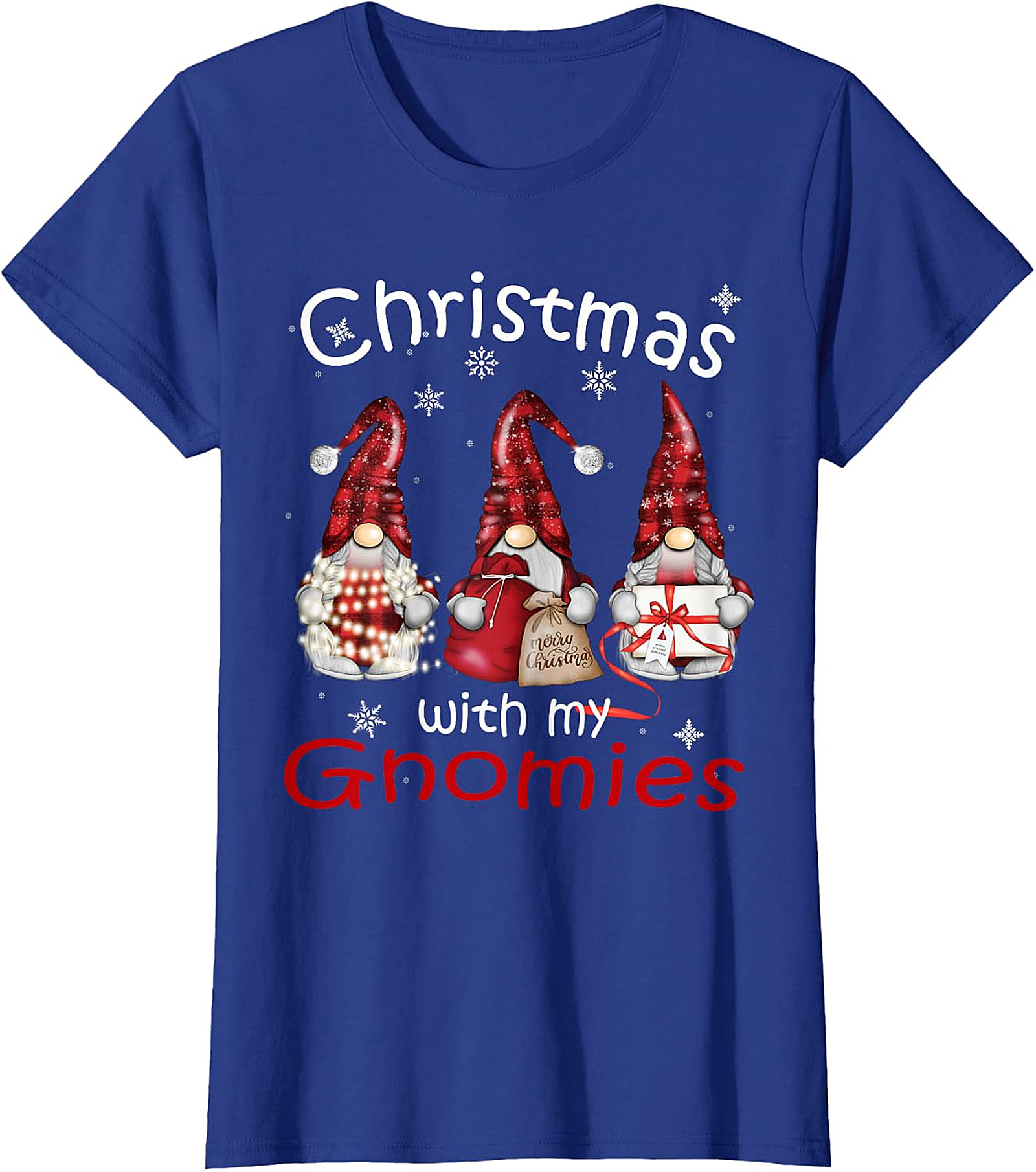 Christmas with My Gnomies Royal Blue Festive Apparel