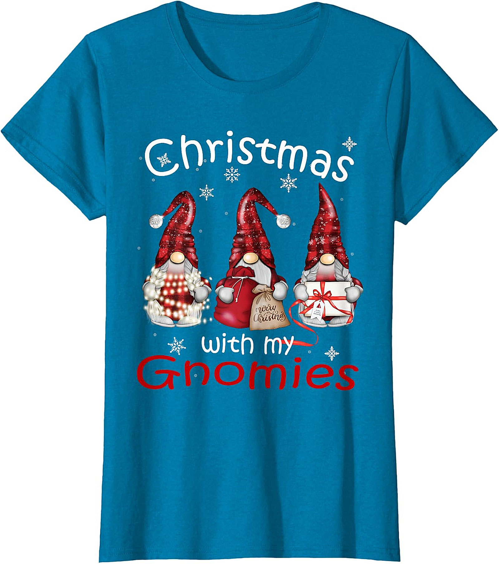 Christmas with My Gnomies Royal Blue Festive Apparel