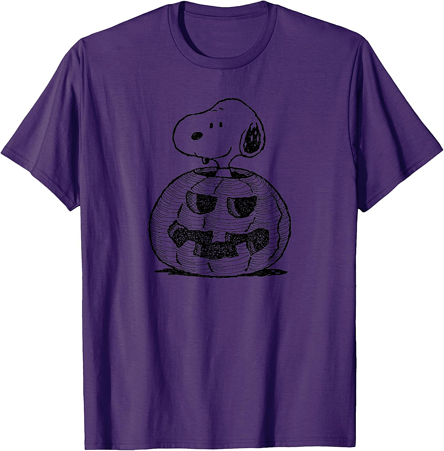 Peanuts Halloween Snoopy Jack-O'-Lantern T-Shirt Funny Tee