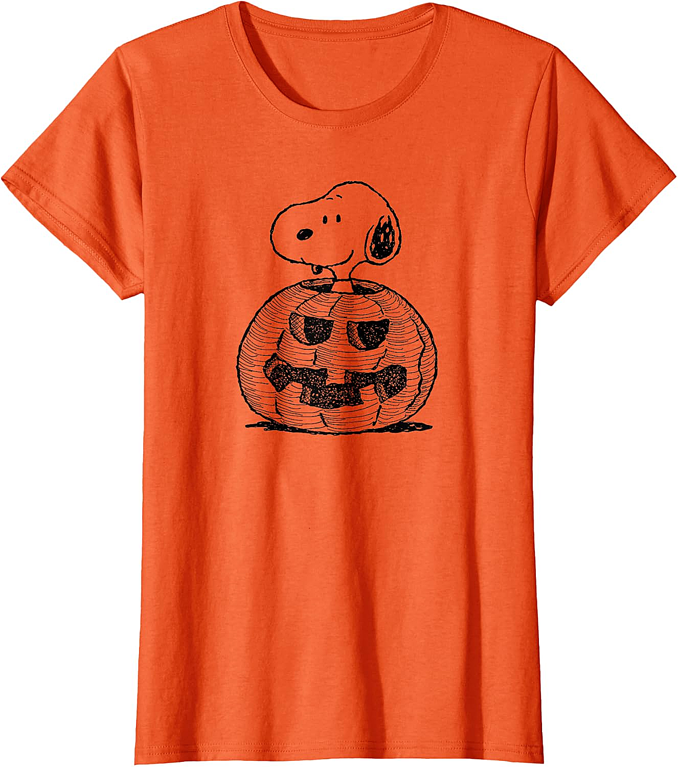 Peanuts Halloween Snoopy Jack-O'-Lantern T-Shirt Funny Tee