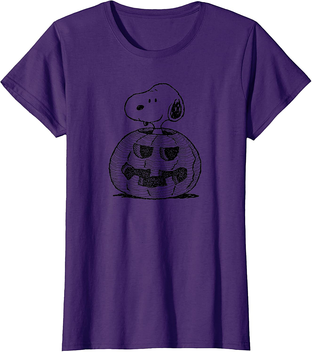 Peanuts Halloween Snoopy Jack-O'-Lantern T-Shirt Funny Tee