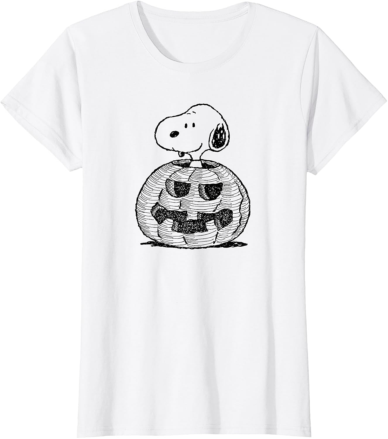 Peanuts Halloween Snoopy Jack-O'-Lantern T-Shirt Funny Tee