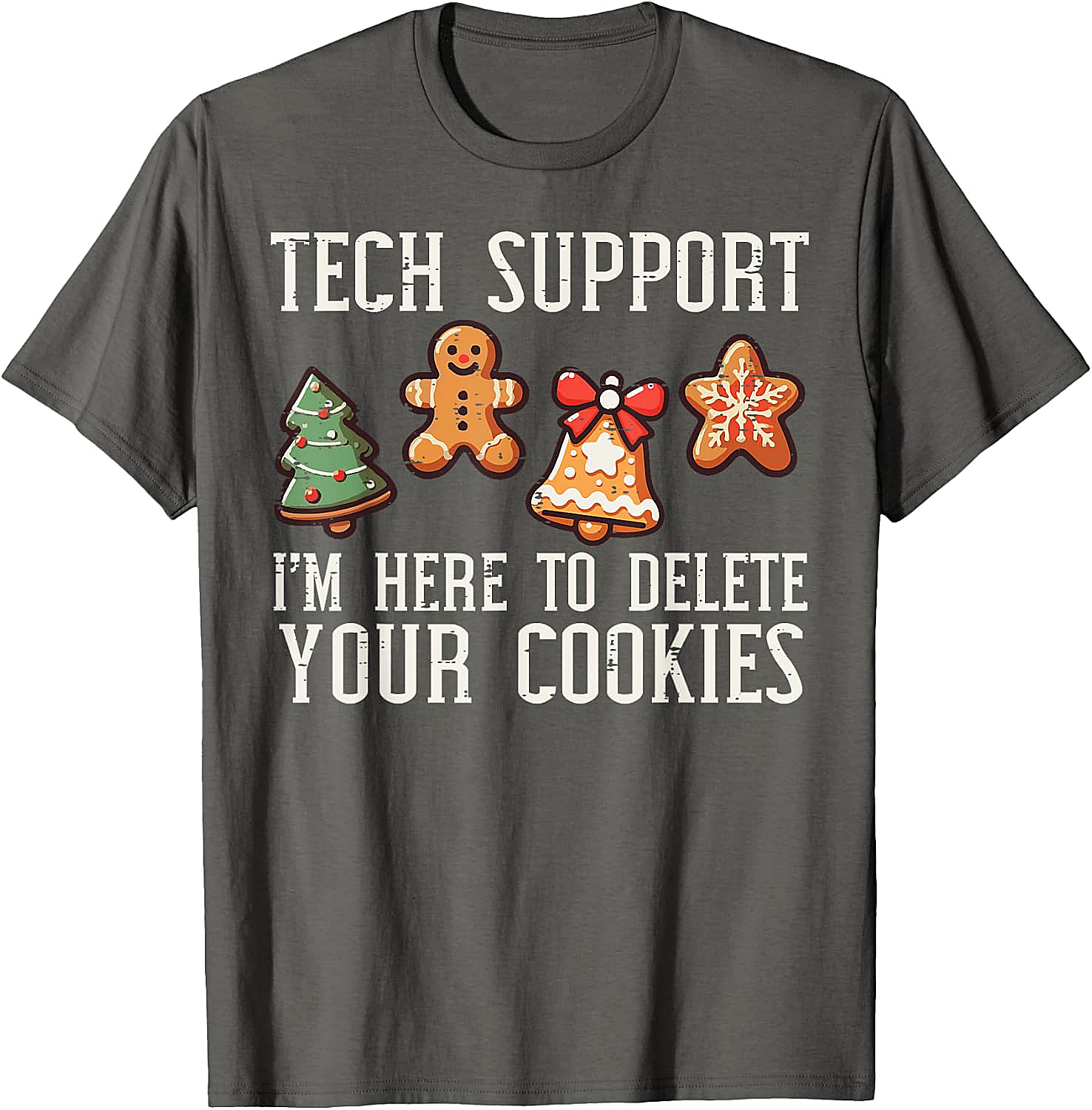  Funny Christmas Tech Support Cookies T-Shirt Unisex Tee