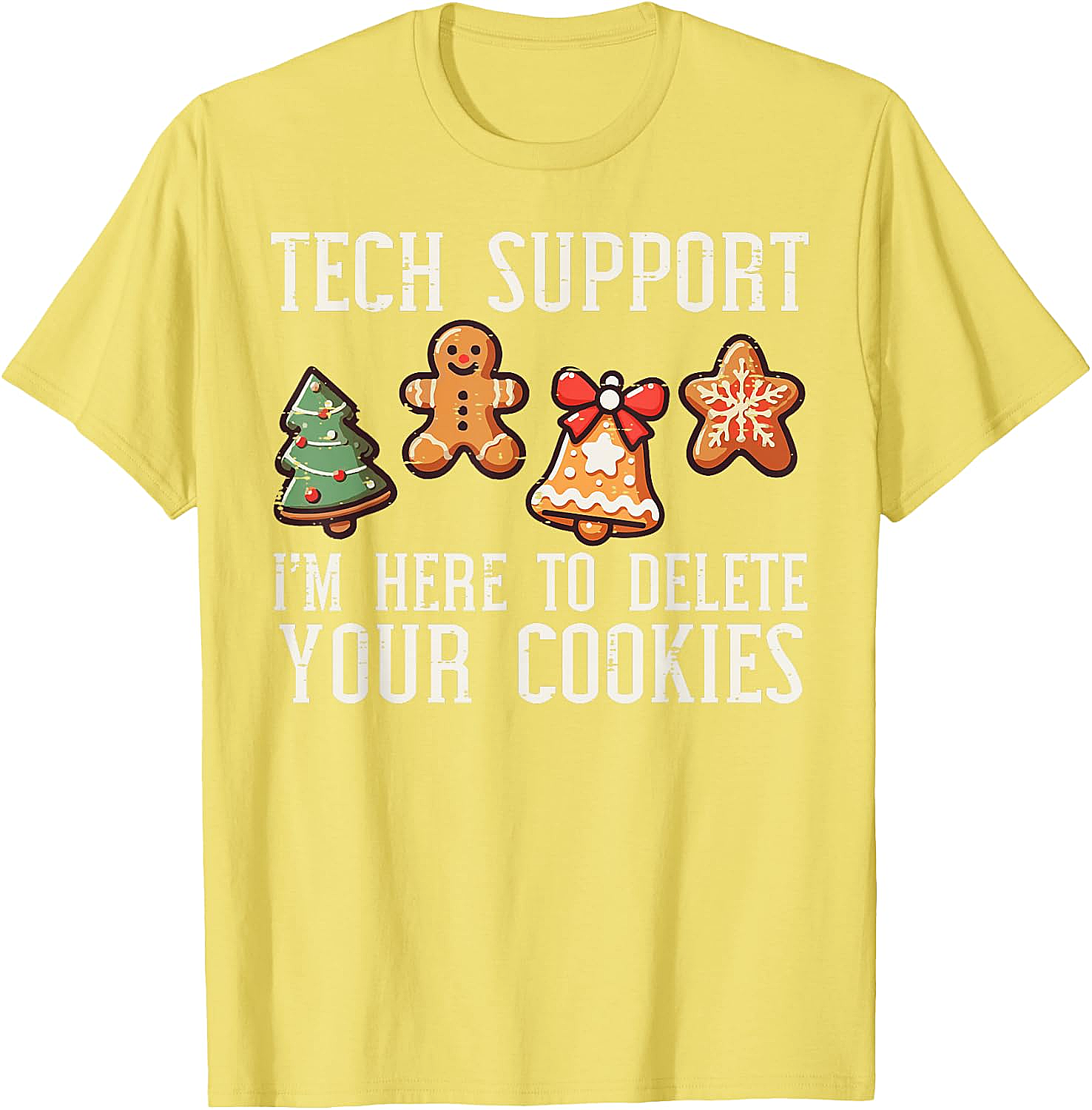  Funny Christmas Tech Support Cookies T-Shirt Unisex Tee