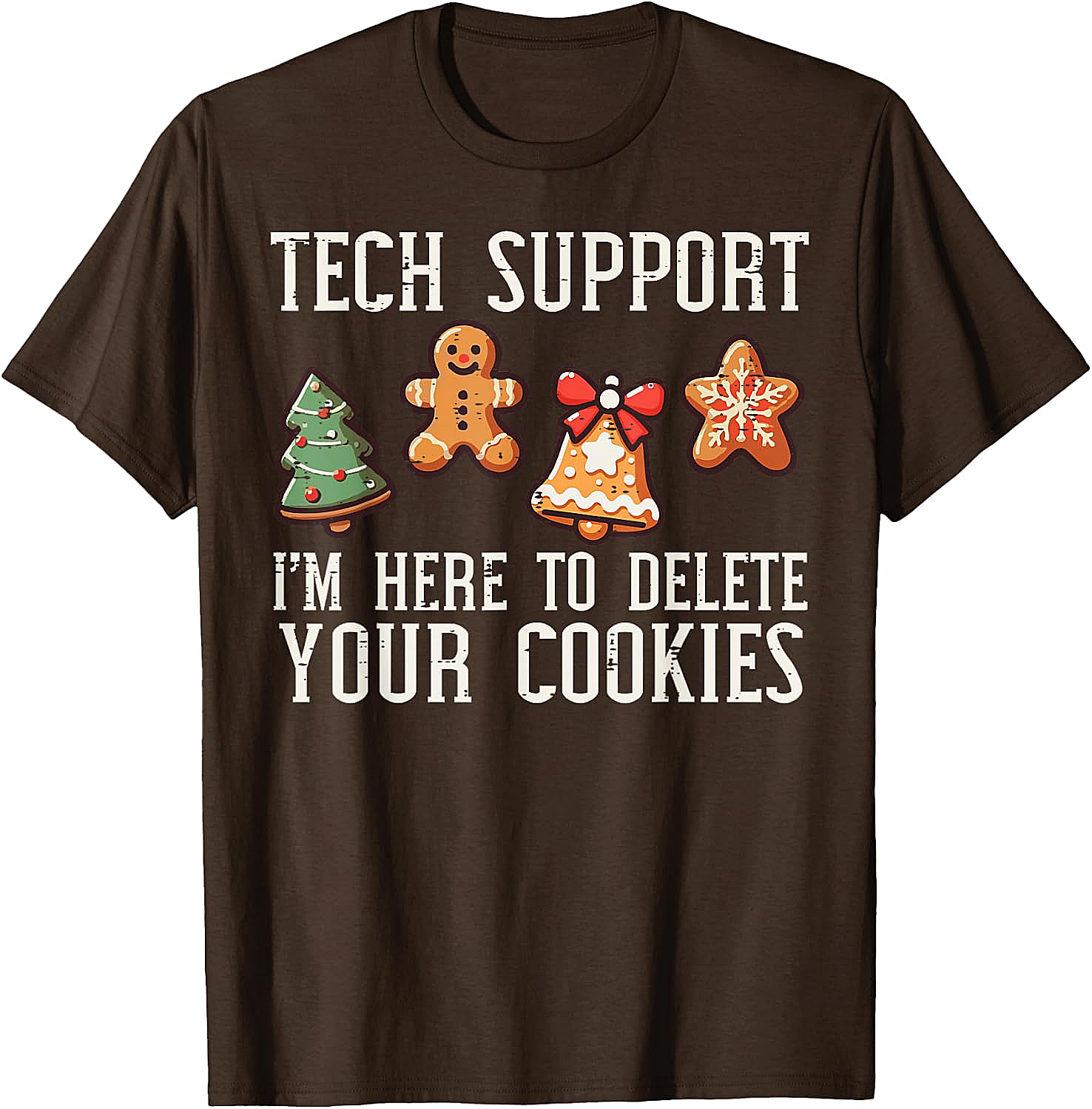  Funny Christmas Tech Support Cookies T-Shirt Unisex Tee