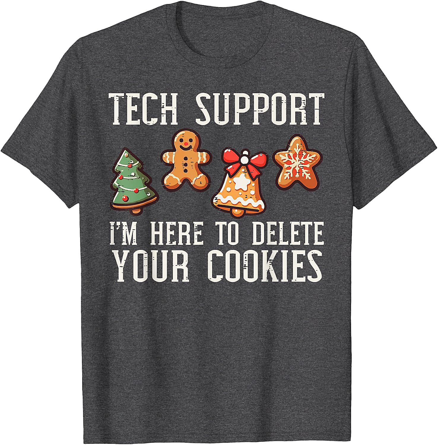  Funny Christmas Tech Support Cookies T-Shirt Unisex Tee