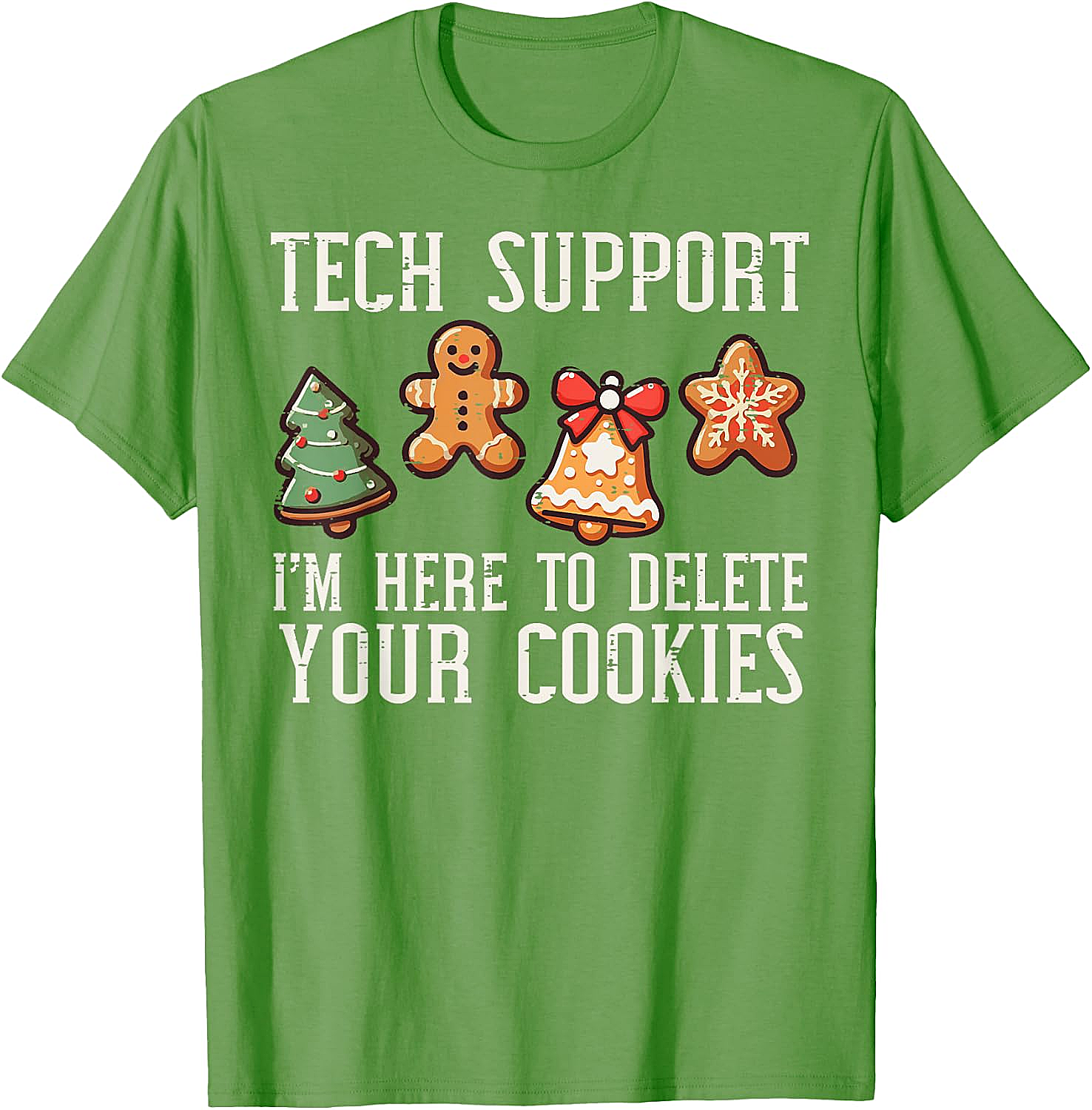  Funny Christmas Tech Support Cookies T-Shirt Unisex Tee