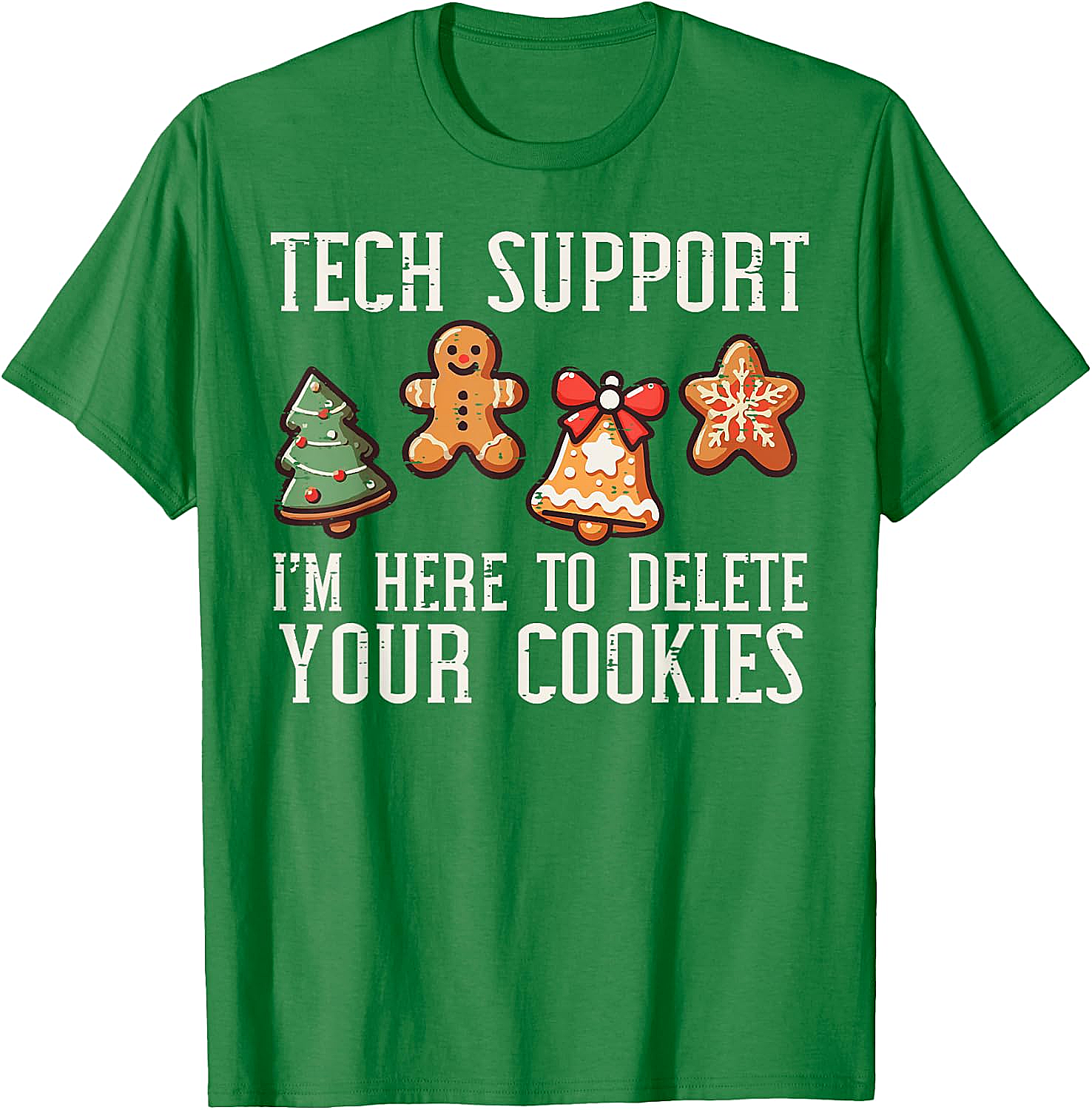  Funny Christmas Tech Support Cookies T-Shirt Unisex Tee
