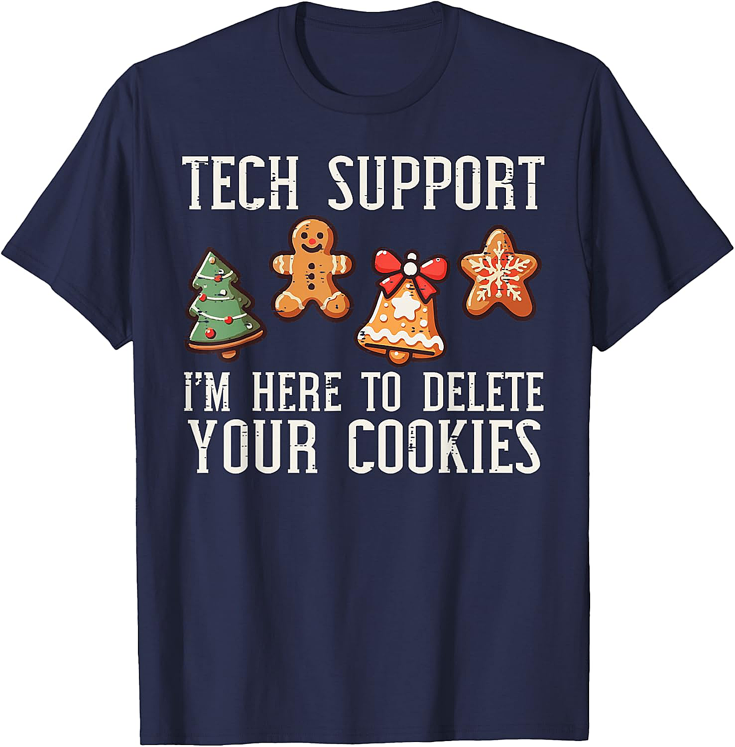  Funny Christmas Tech Support Cookies T-Shirt Unisex Tee