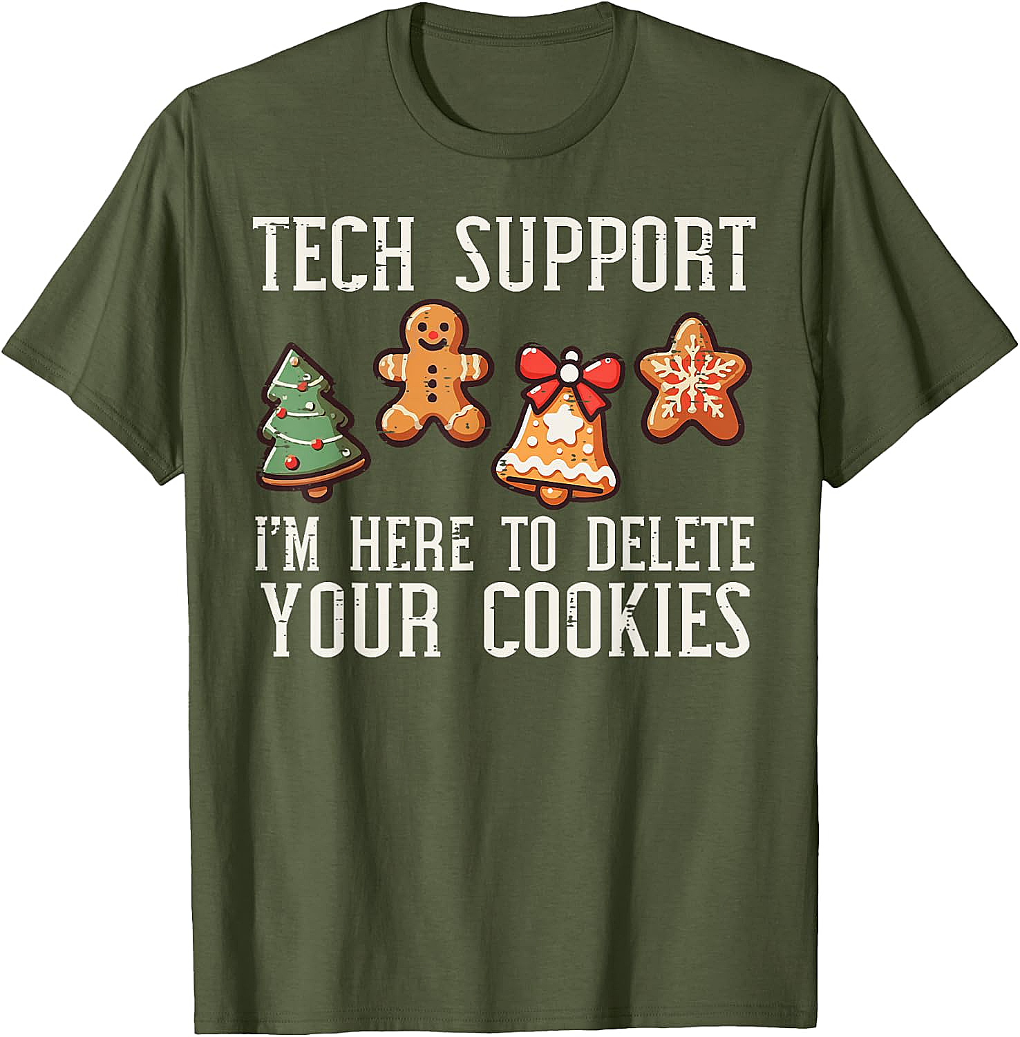  Funny Christmas Tech Support Cookies T-Shirt Unisex Tee