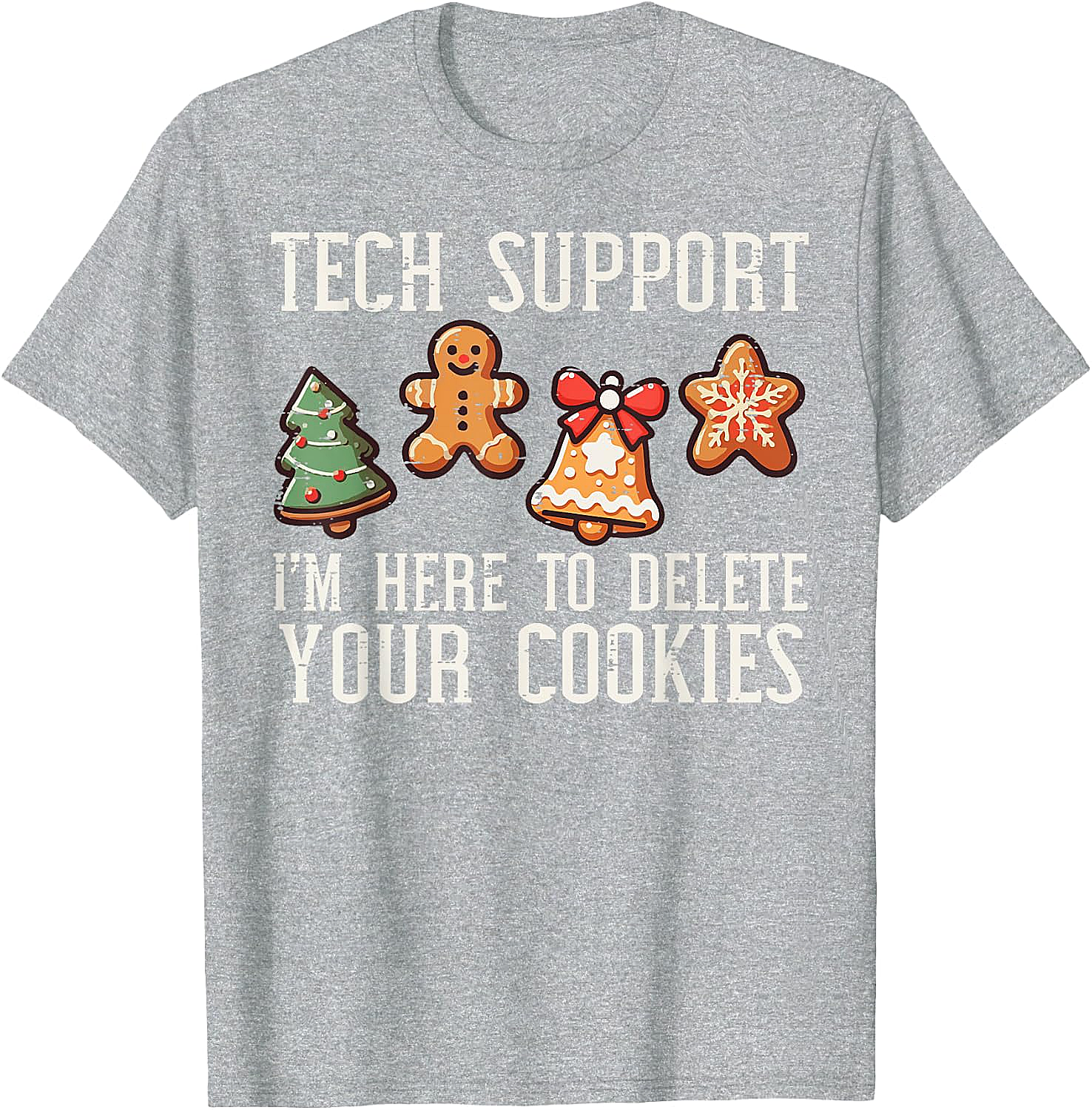  Funny Christmas Tech Support Cookies T-Shirt Unisex Tee