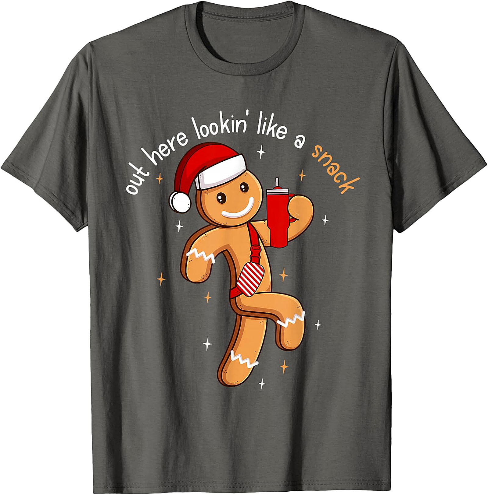 Funny Gingerbread Man Christmas T-Shirt | "Lookin' Like a Snack"