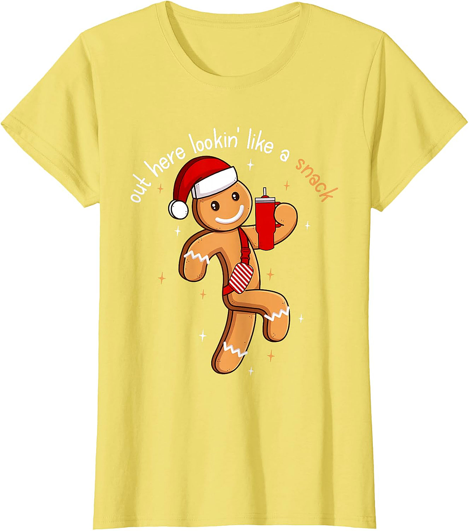 Funny Gingerbread Man Christmas T-Shirt | "Lookin' Like a Snack"