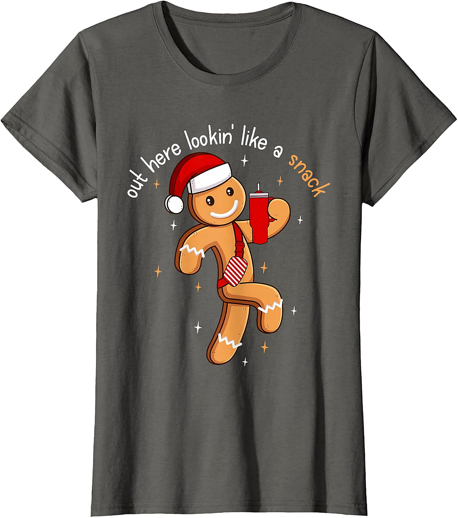 Funny Gingerbread Man Christmas T-Shirt | "Lookin' Like a Snack"
