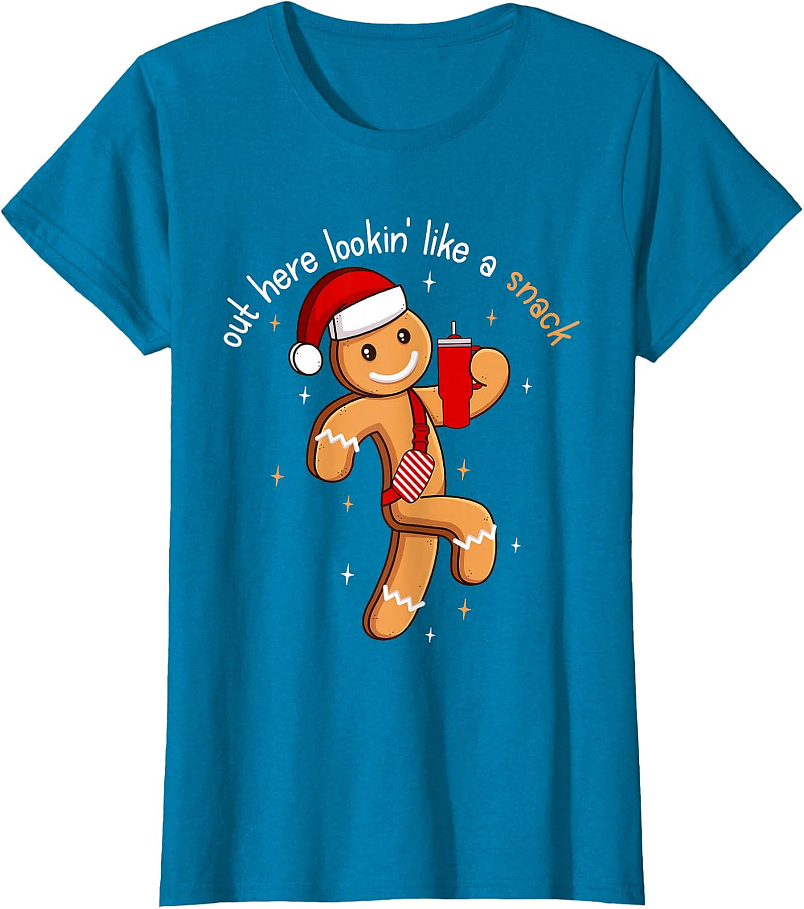 Funny Gingerbread Man Christmas T-Shirt | "Lookin' Like a Snack"
