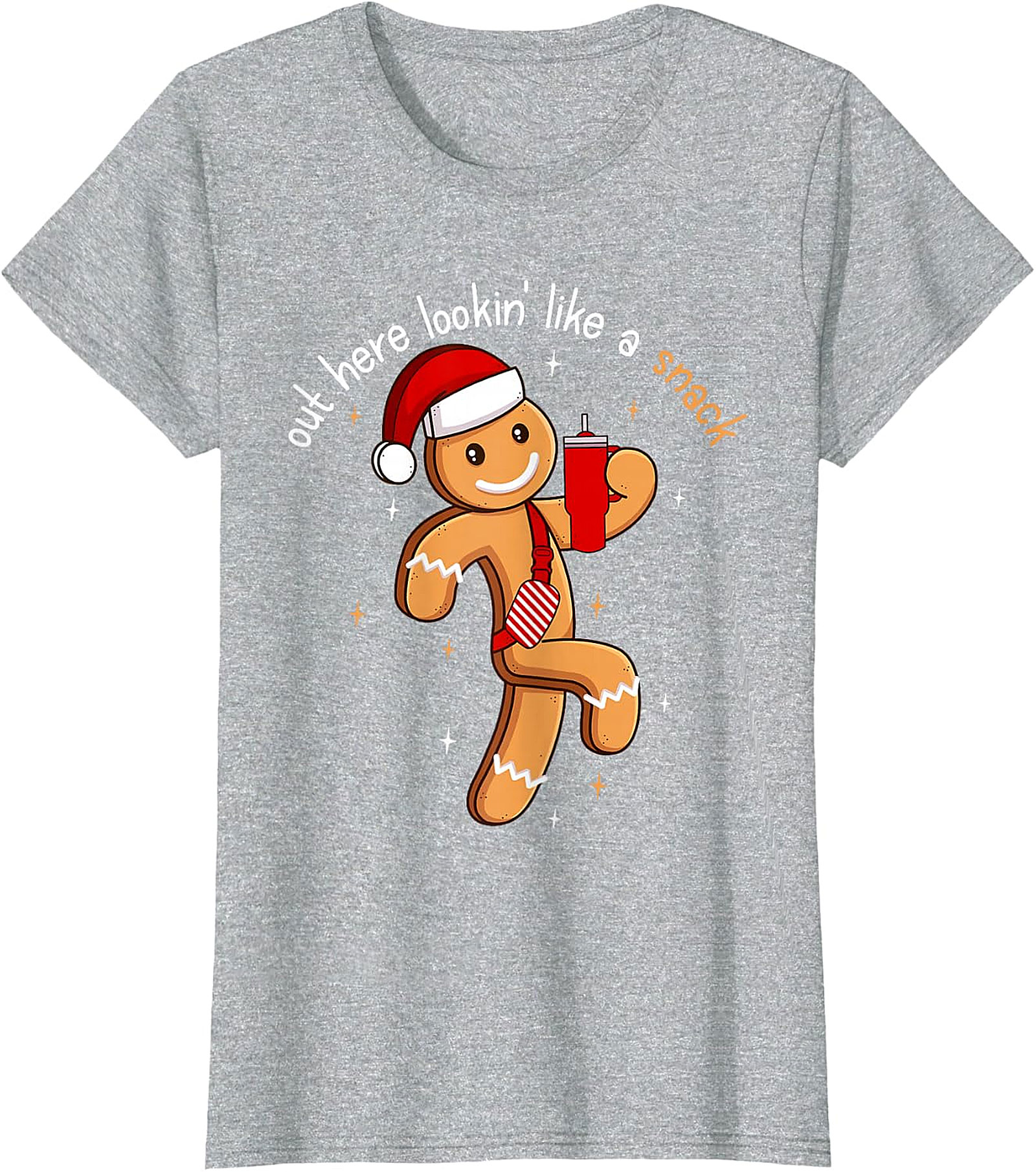Funny Gingerbread Man Christmas T-Shirt | "Lookin' Like a Snack"