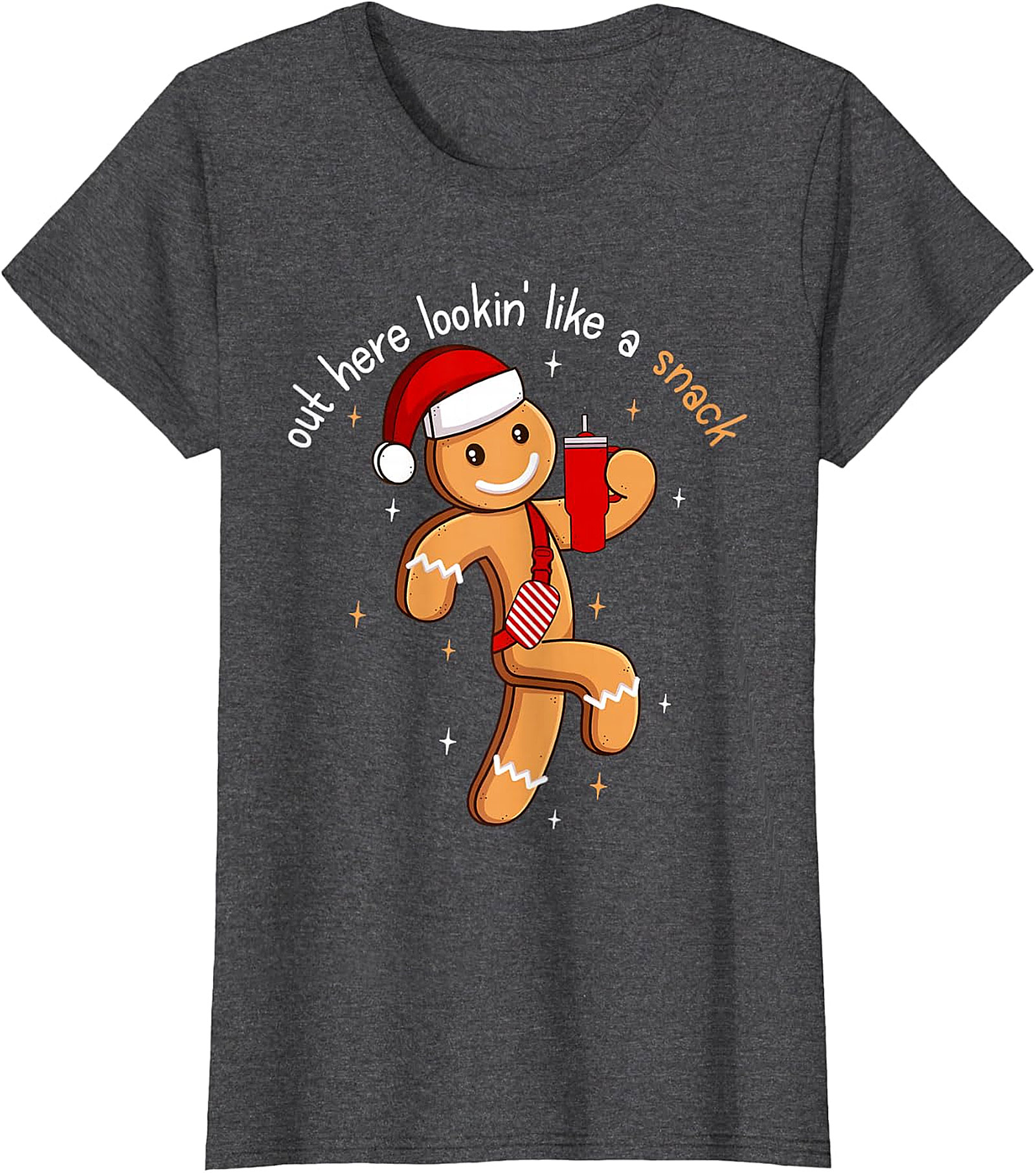 Funny Gingerbread Man Christmas T-Shirt | "Lookin' Like a Snack"