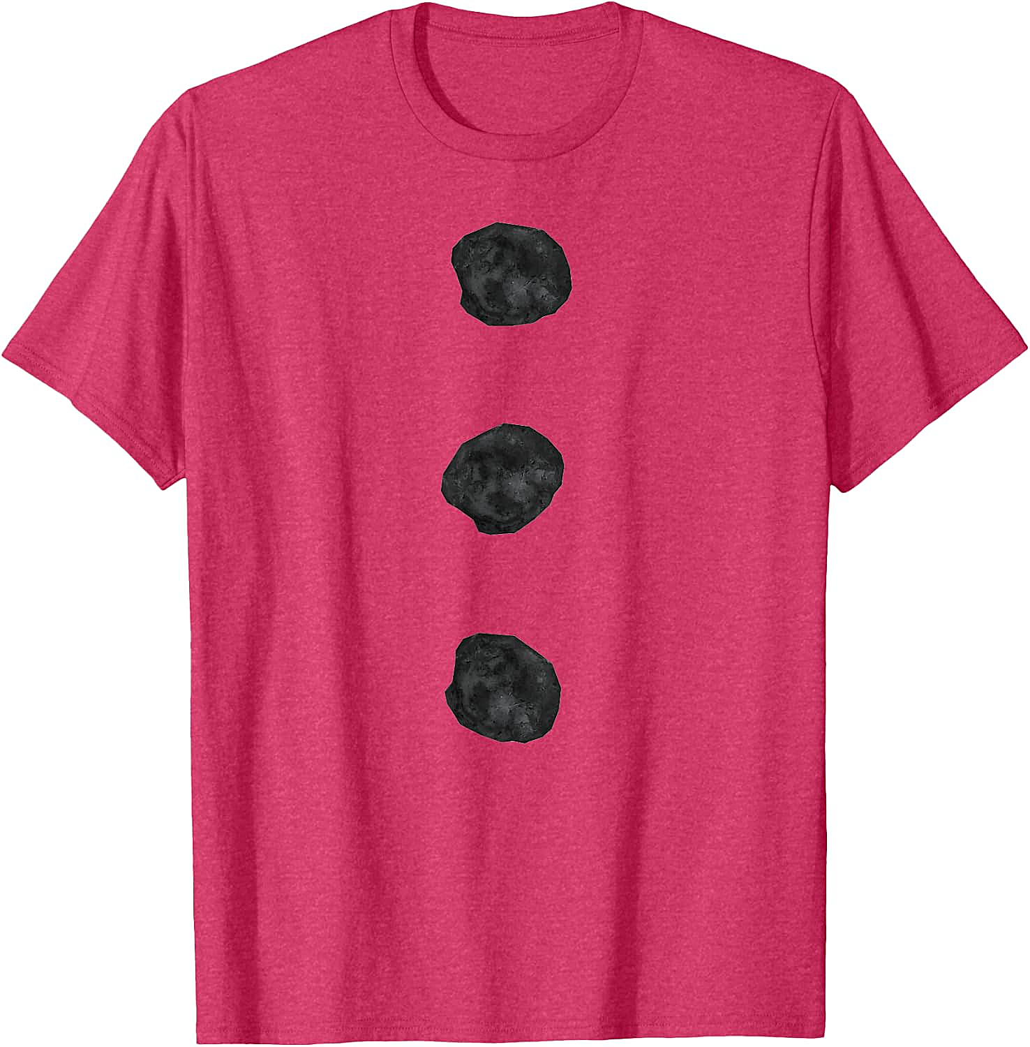Snowman Costume T-Shirt Three Buttons White Tee Funny Christmas Shirt