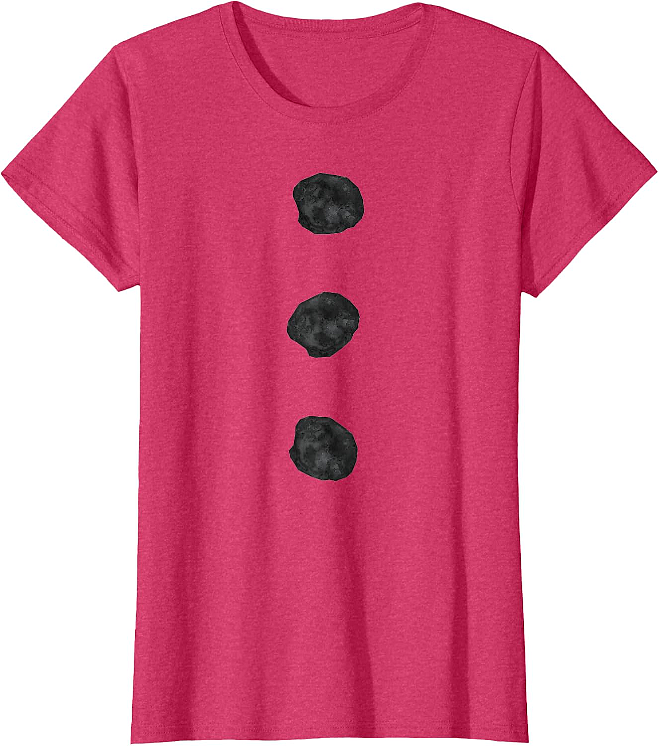 Snowman Costume T-Shirt Three Buttons White Tee Funny Christmas Shirt