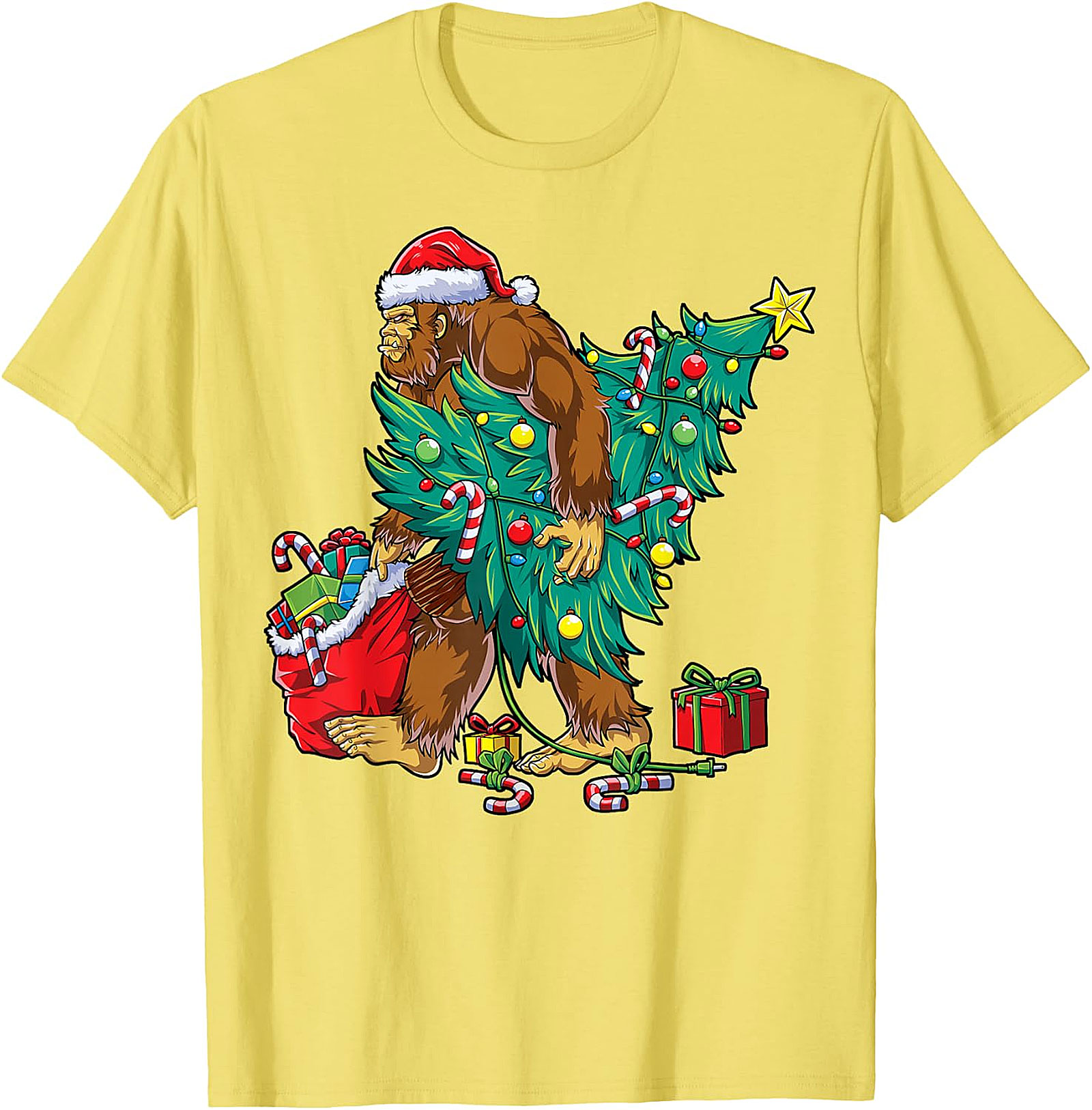 Bigfoot Christmas Tree Shirt | Funny Holiday Sasquatch