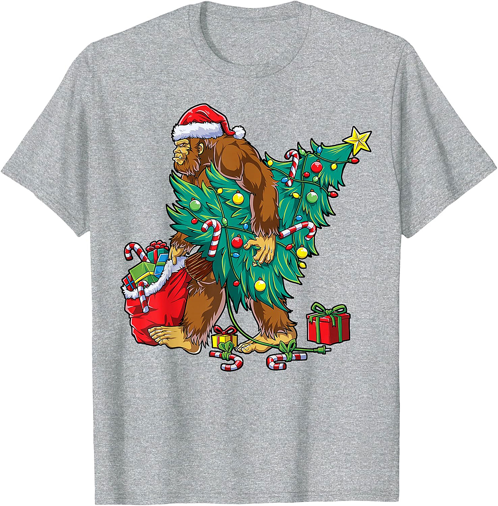 Bigfoot Christmas Tree Shirt | Funny Holiday Sasquatch