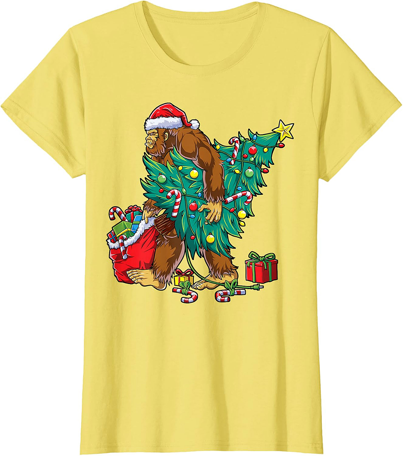Bigfoot Christmas Tree Shirt | Funny Holiday Sasquatch