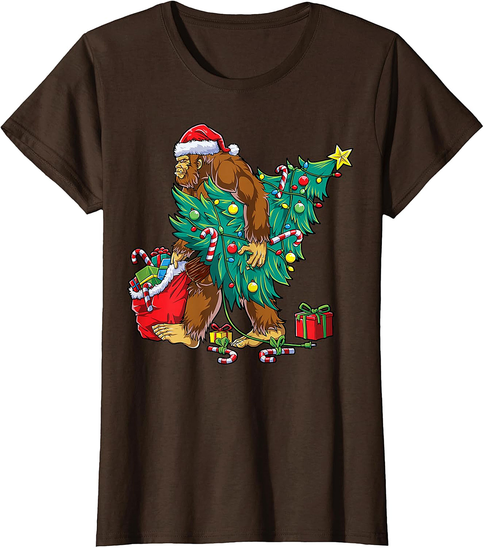Bigfoot Christmas Tree Shirt | Funny Holiday Sasquatch