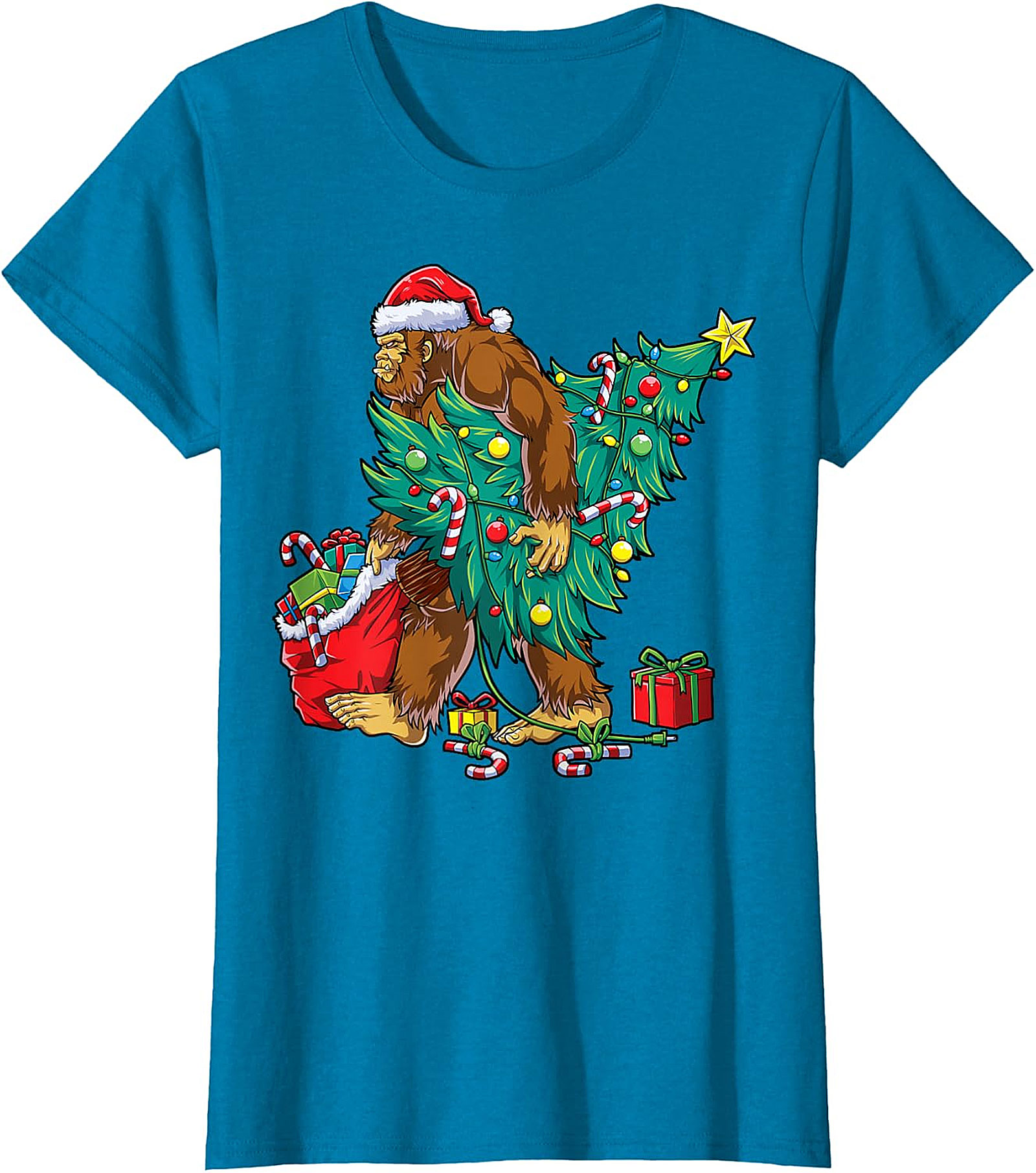 Bigfoot Christmas Tree Shirt | Funny Holiday Sasquatch