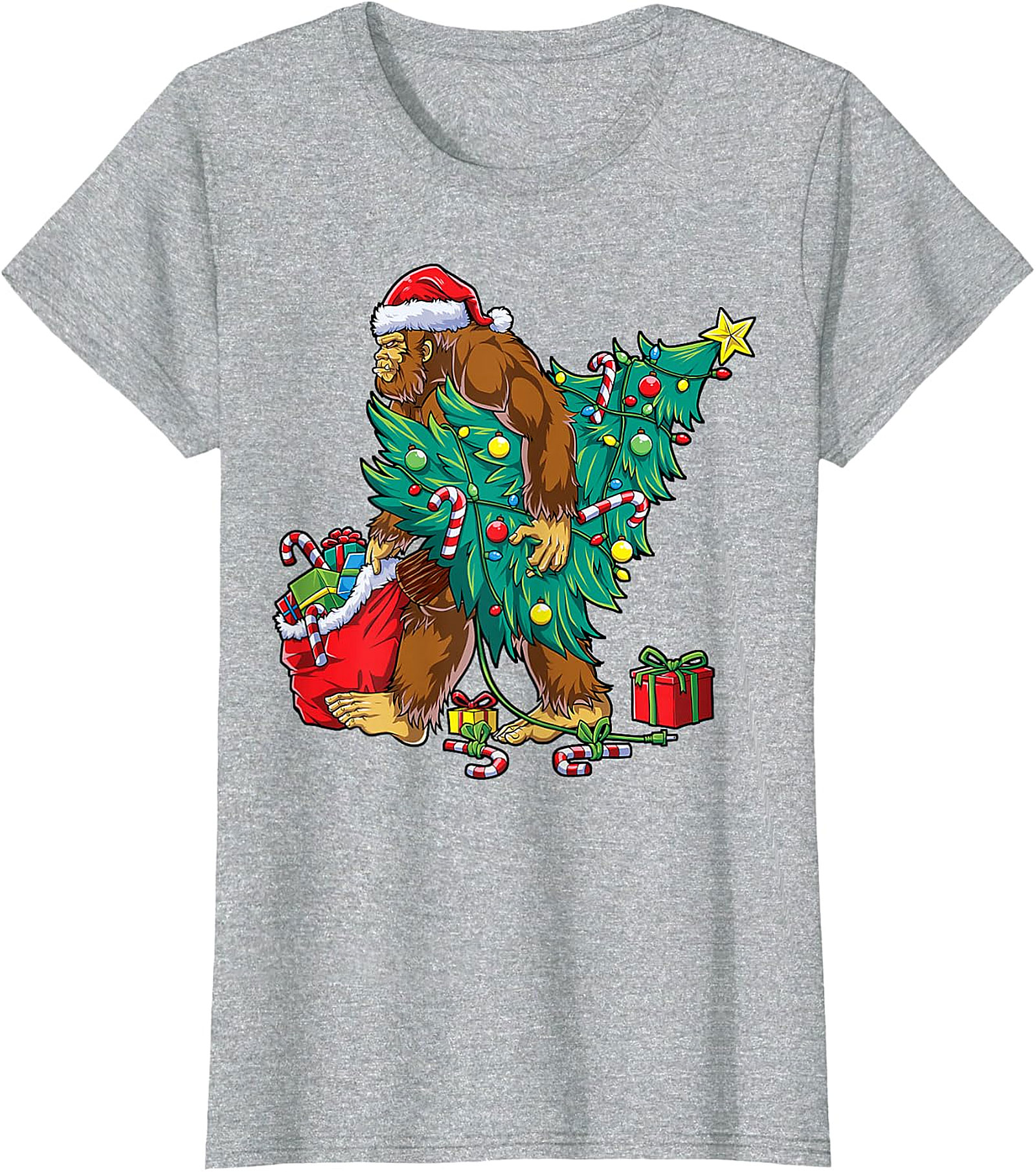 Bigfoot Christmas Tree Shirt | Funny Holiday Sasquatch