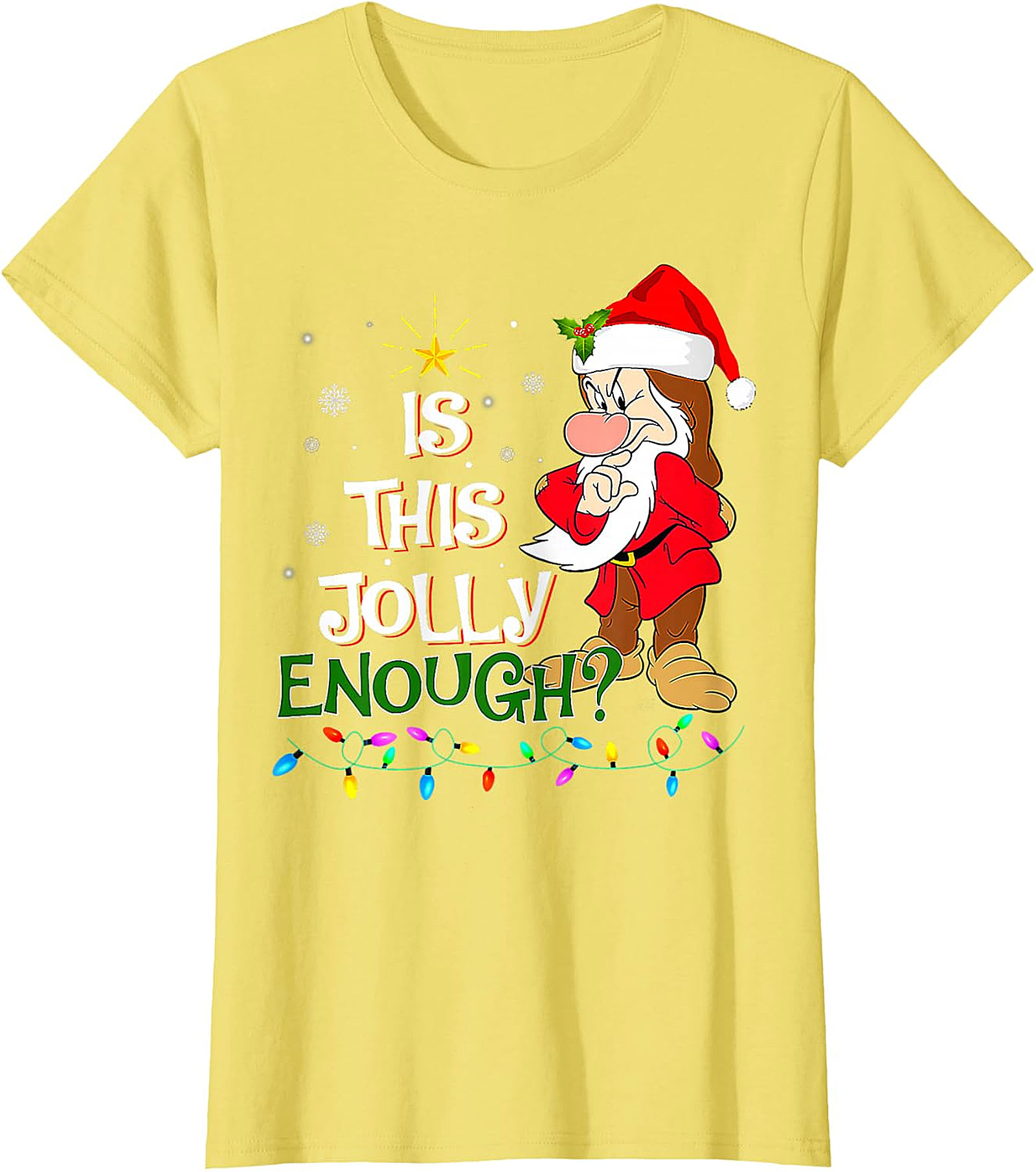 "Is This Jolly Enough?" Grumpy Elf Christmas T-Shirt | Holiday Humor Tee