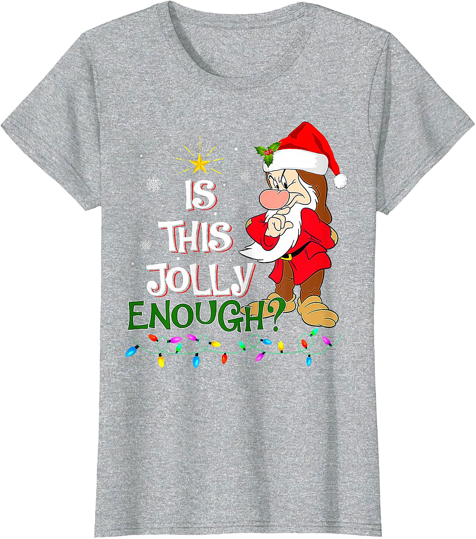 "Is This Jolly Enough?" Grumpy Elf Christmas T-Shirt | Holiday Humor Tee