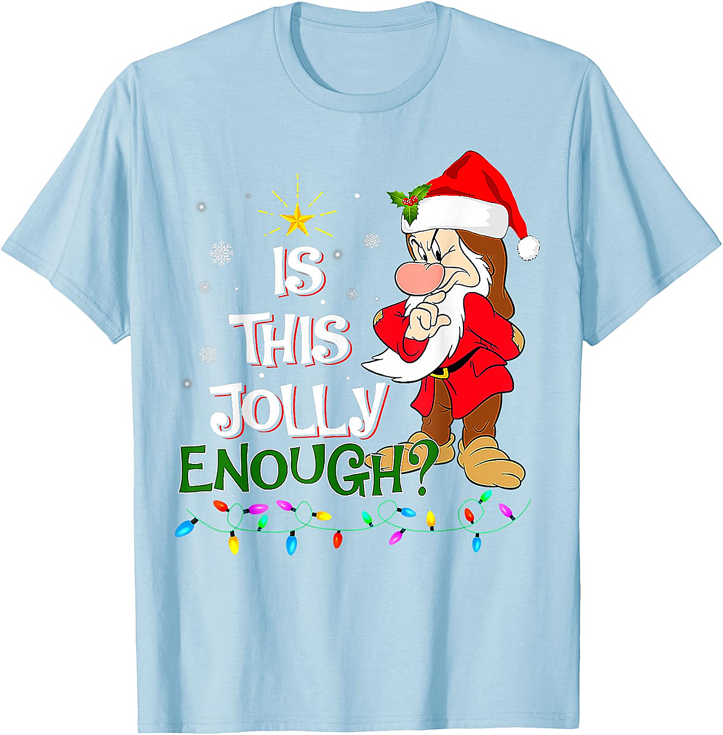 Grumpy Elf "Is This Jolly Enough?" Christmas T-Shirt