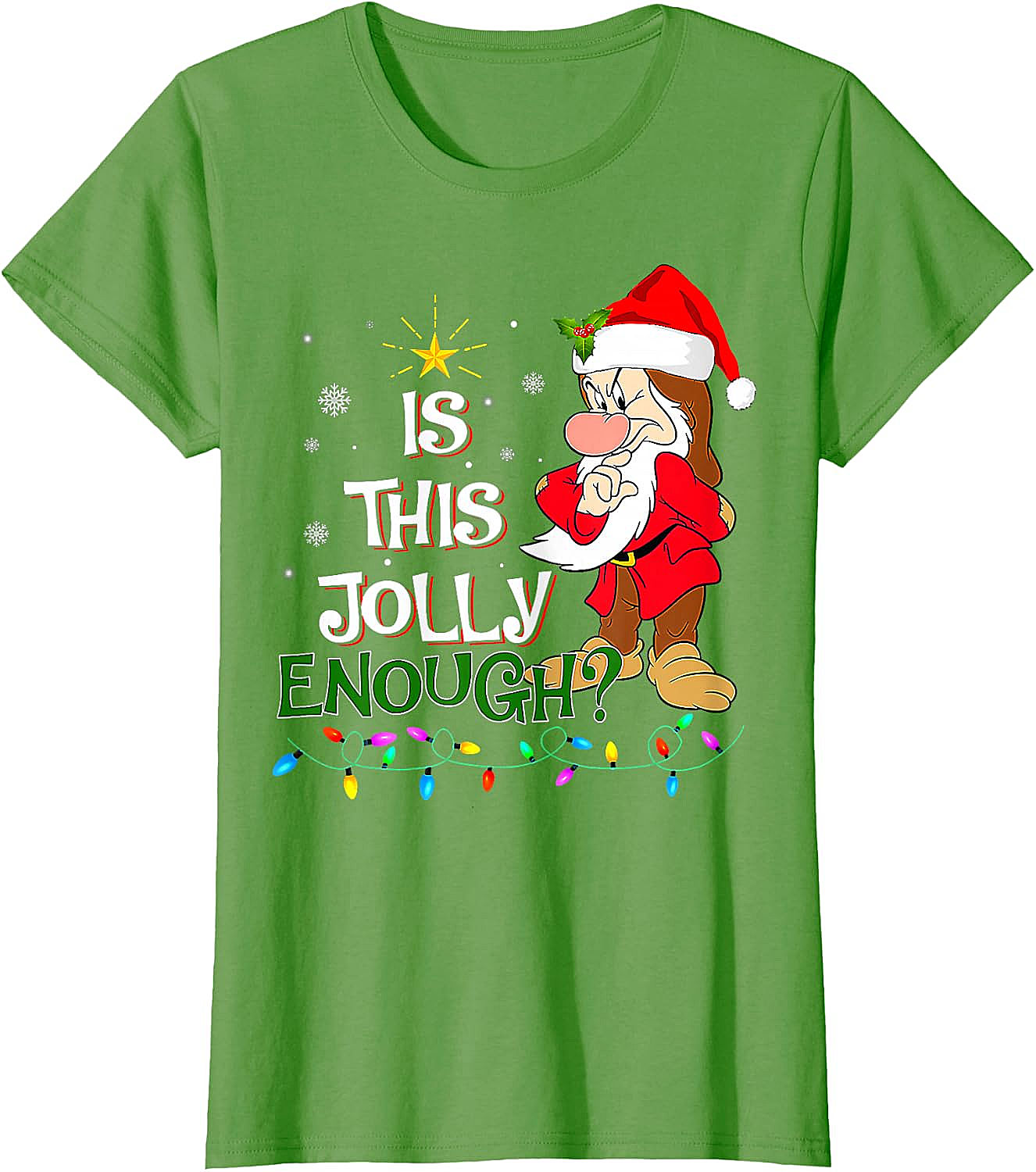 Grumpy Elf "Is This Jolly Enough?" Christmas T-Shirt
