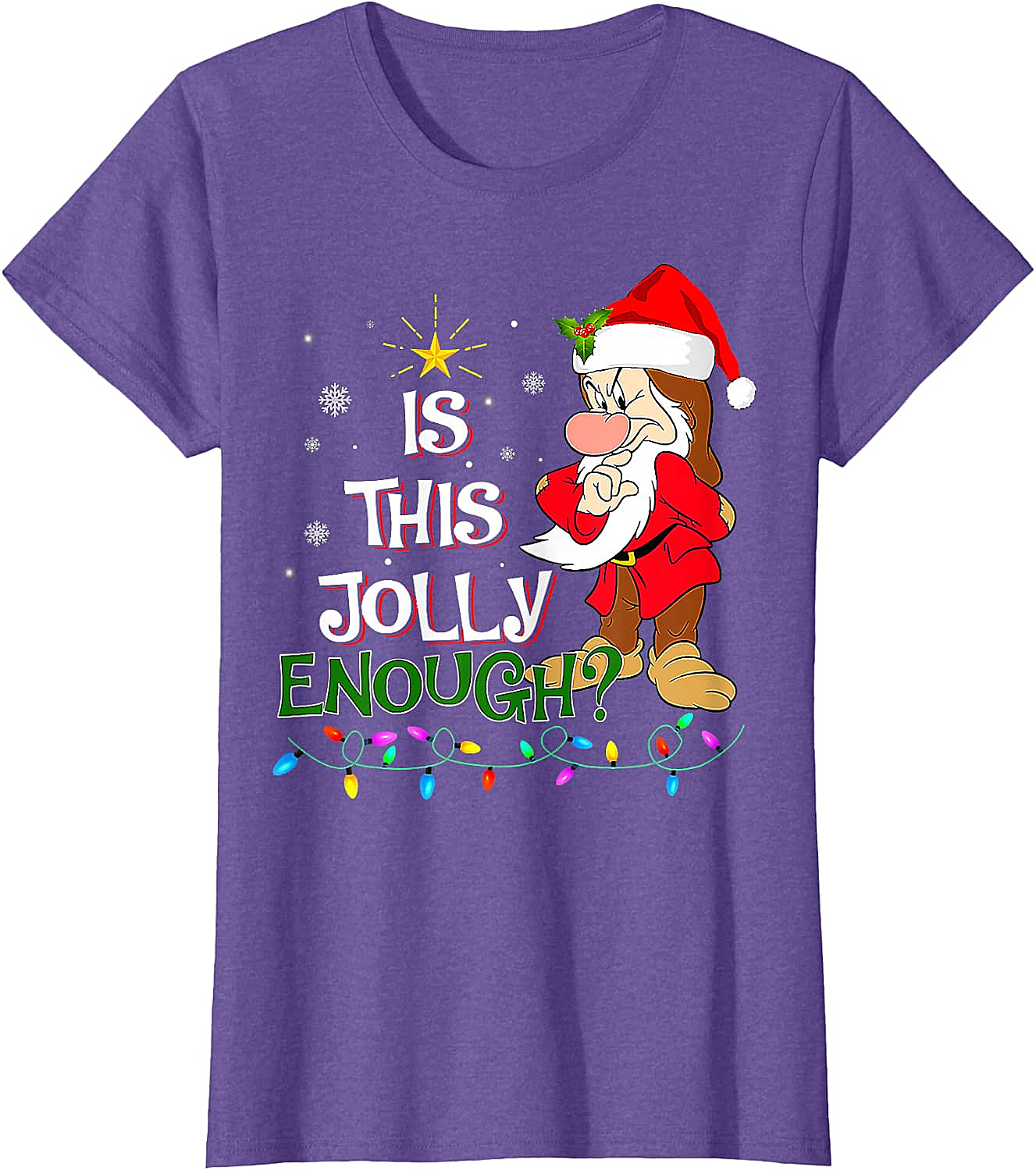 Grumpy Elf "Is This Jolly Enough?" Christmas T-Shirt