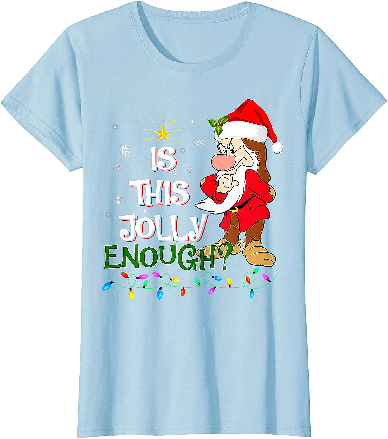 Grumpy Elf "Is This Jolly Enough?" Christmas T-Shirt