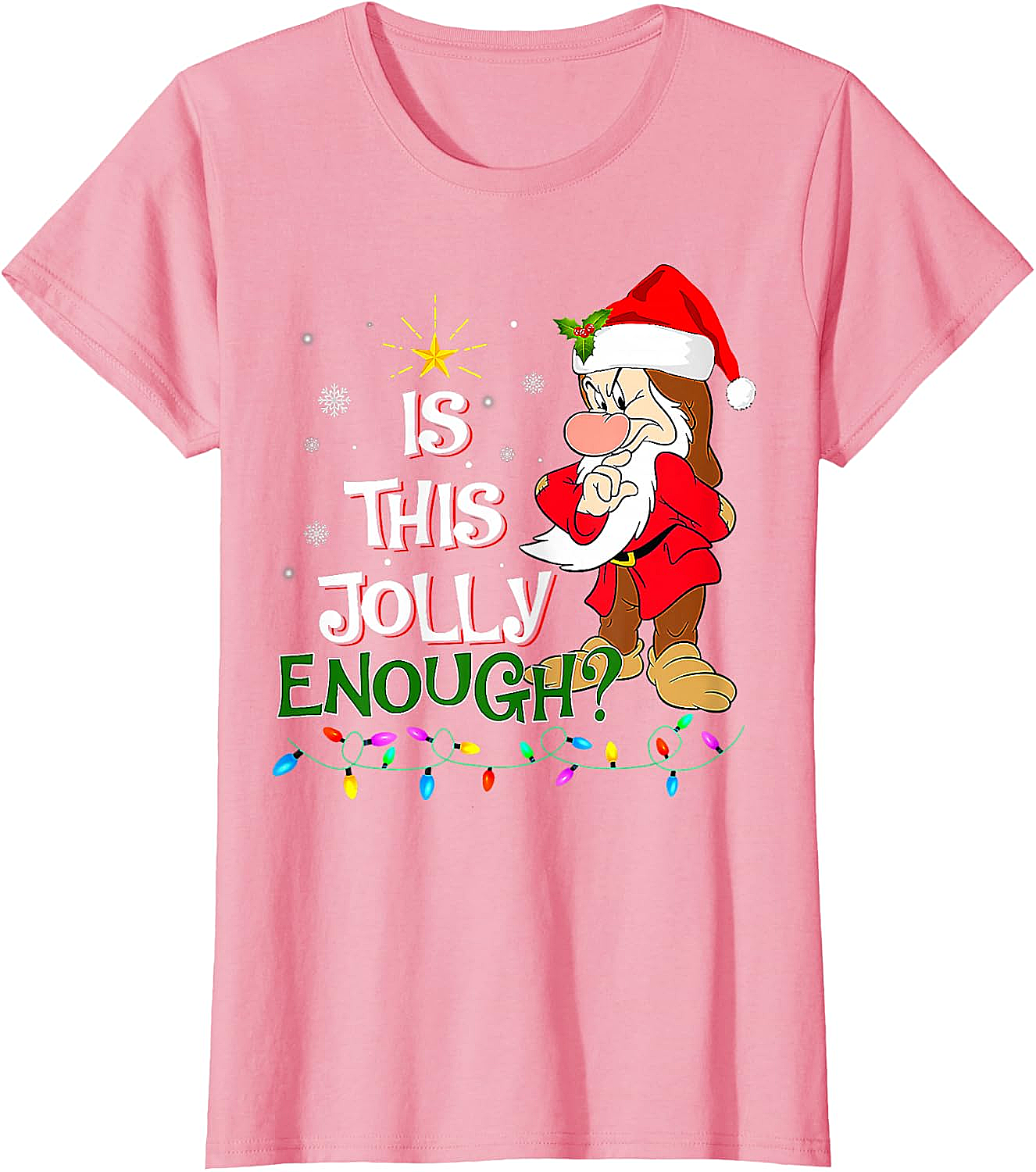 Grumpy Elf "Is This Jolly Enough?" Christmas T-Shirt