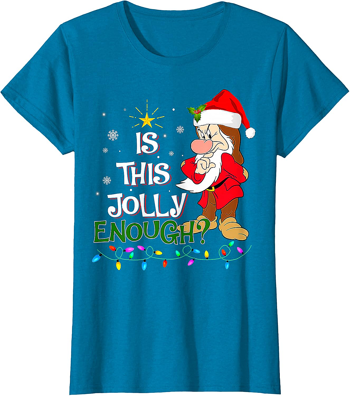 Grumpy Elf "Is This Jolly Enough?" Christmas T-Shirt