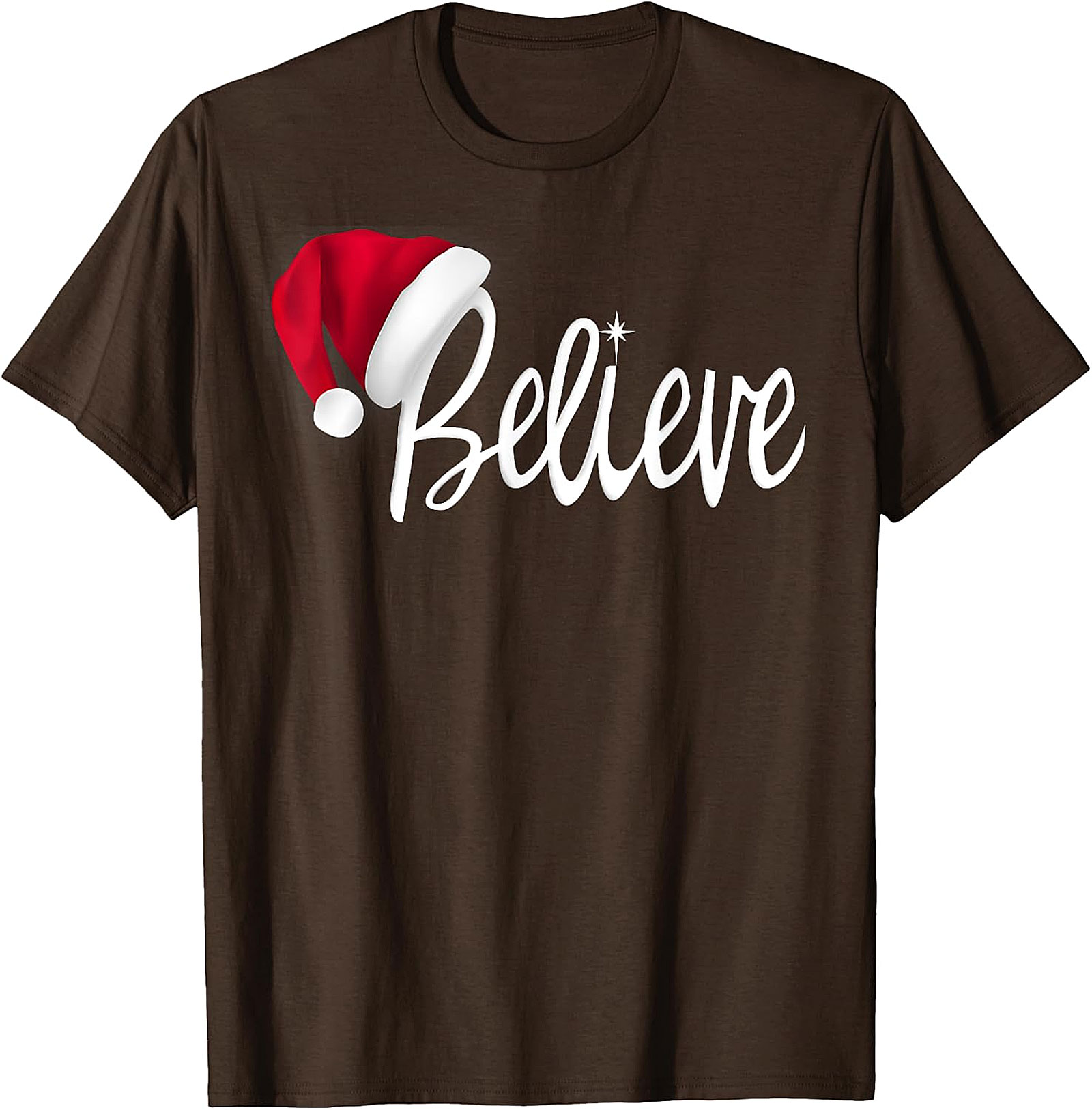Believe Santa Hat Christmas T-Shirt | Festive Holiday Tee