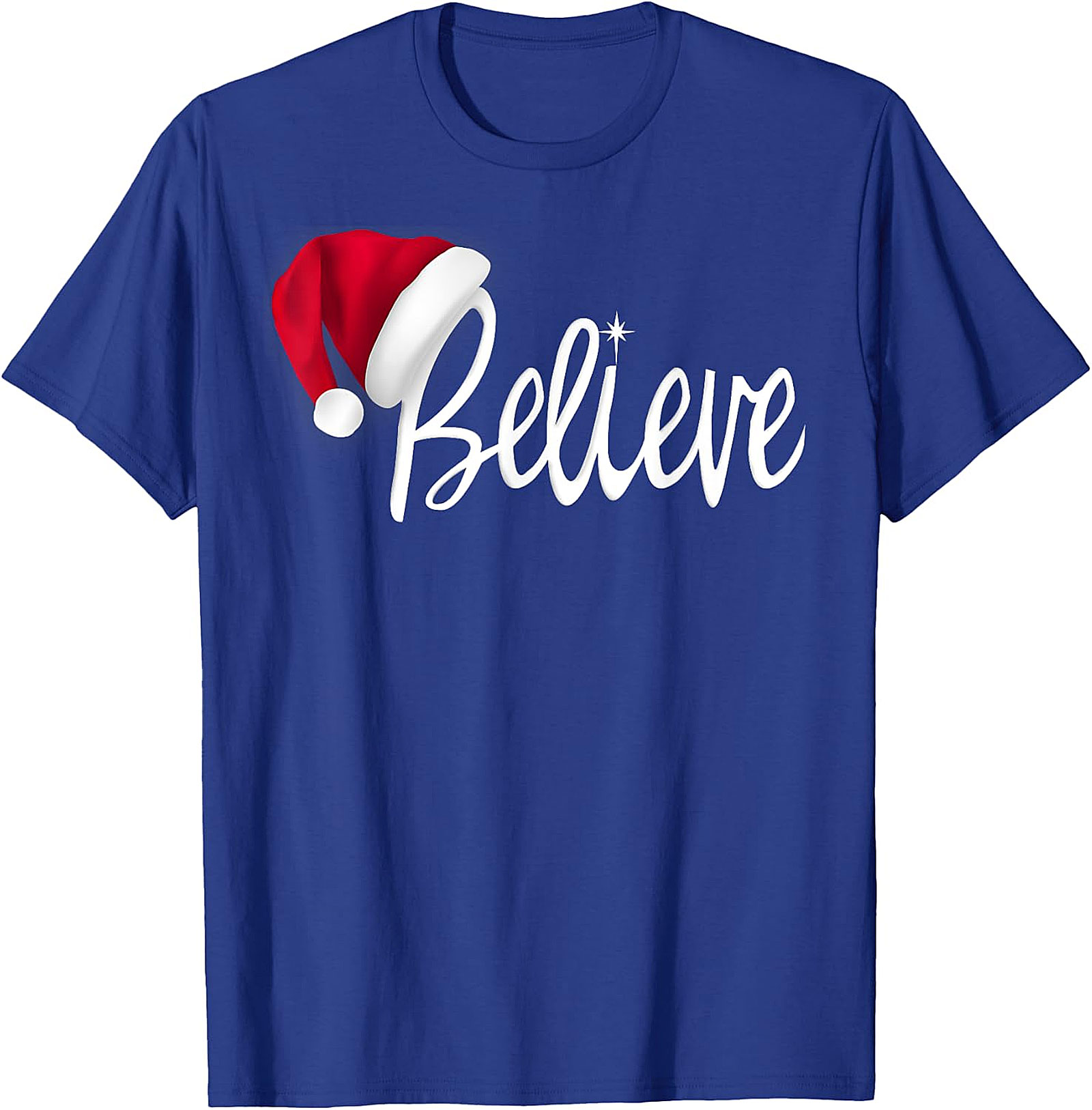 Believe Santa Hat Christmas T-Shirt | Festive Holiday Tee