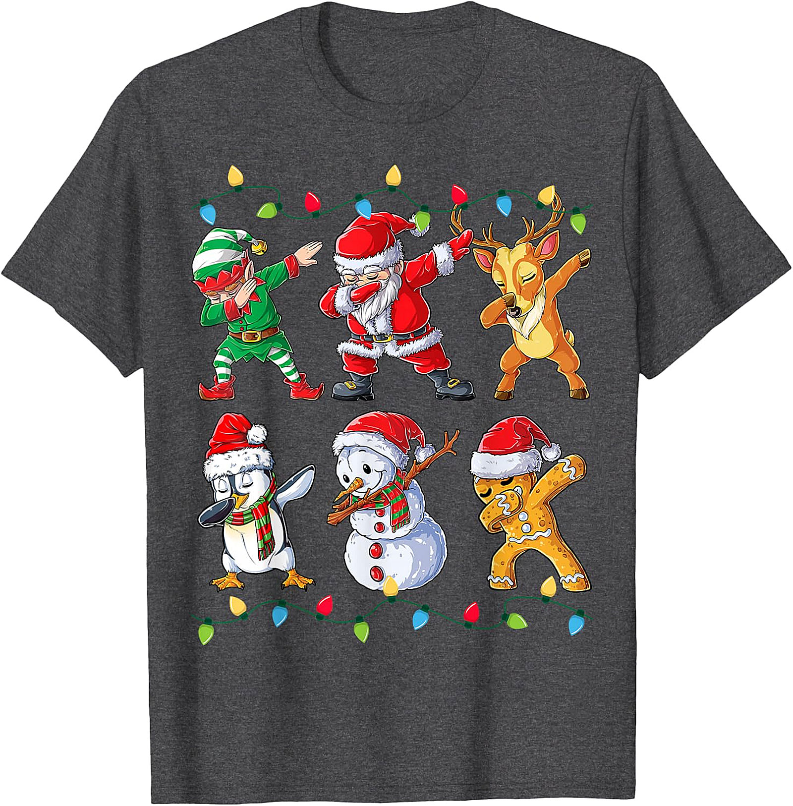 Dabbing Christmas Crew T-Shirt | Funny Holiday Tee
