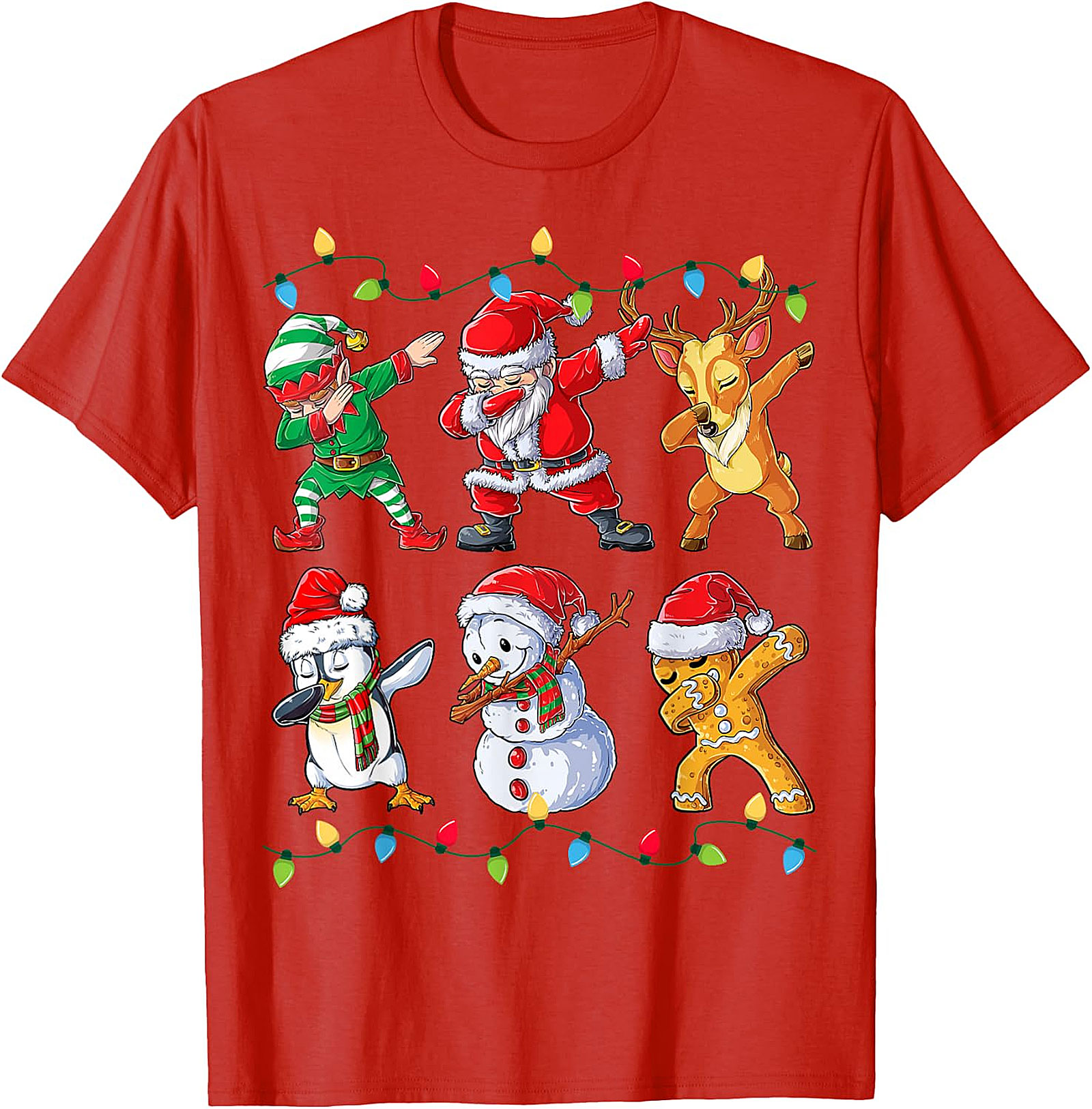 Dabbing Christmas Crew T-Shirt | Funny Holiday Tee