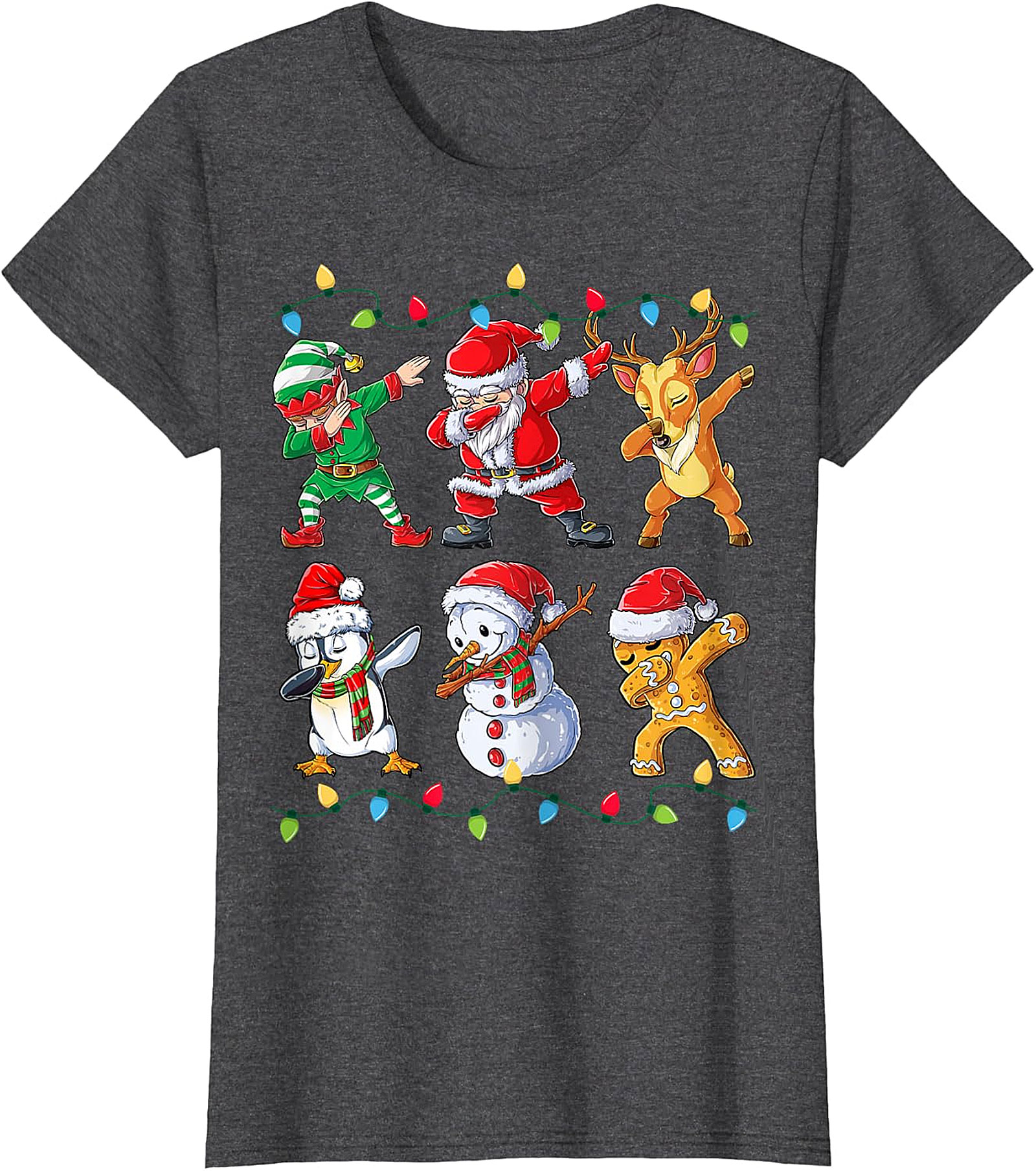 Dabbing Christmas Crew T-Shirt | Funny Holiday Tee