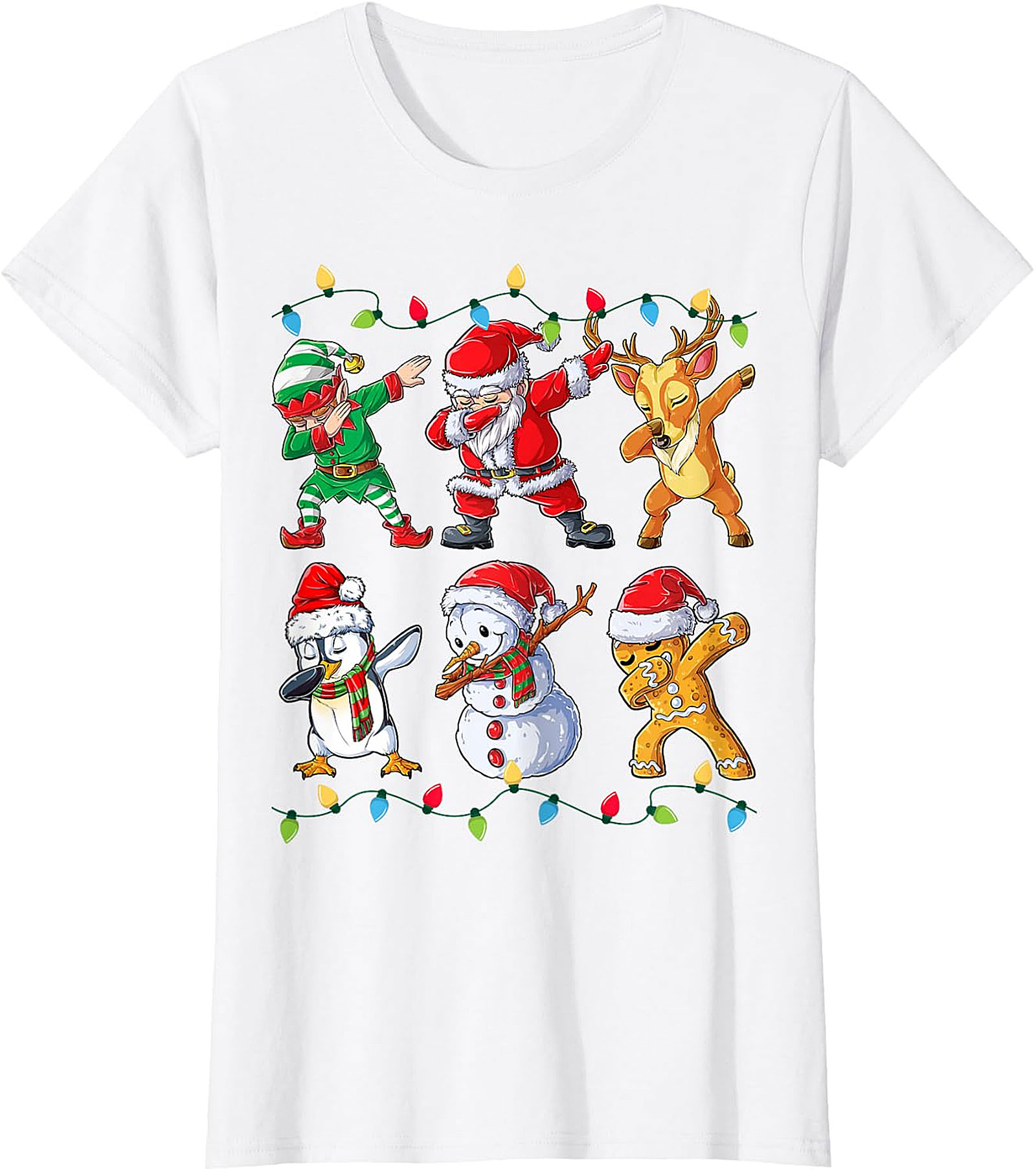 Dabbing Christmas Crew T-Shirt | Funny Holiday Tee