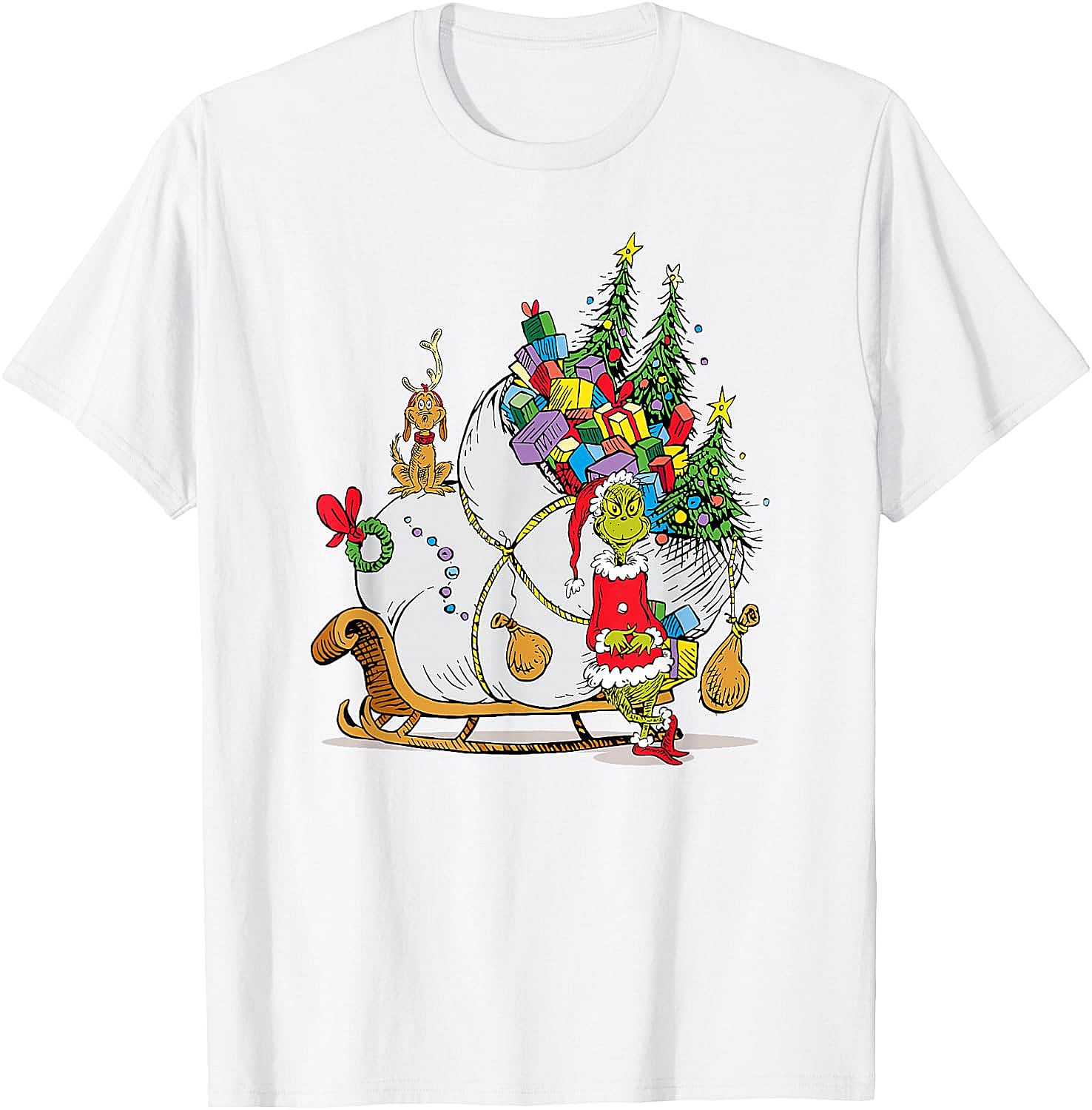 Grinch & Max Christmas T-Shirt Dr. Seuss Holiday Tee