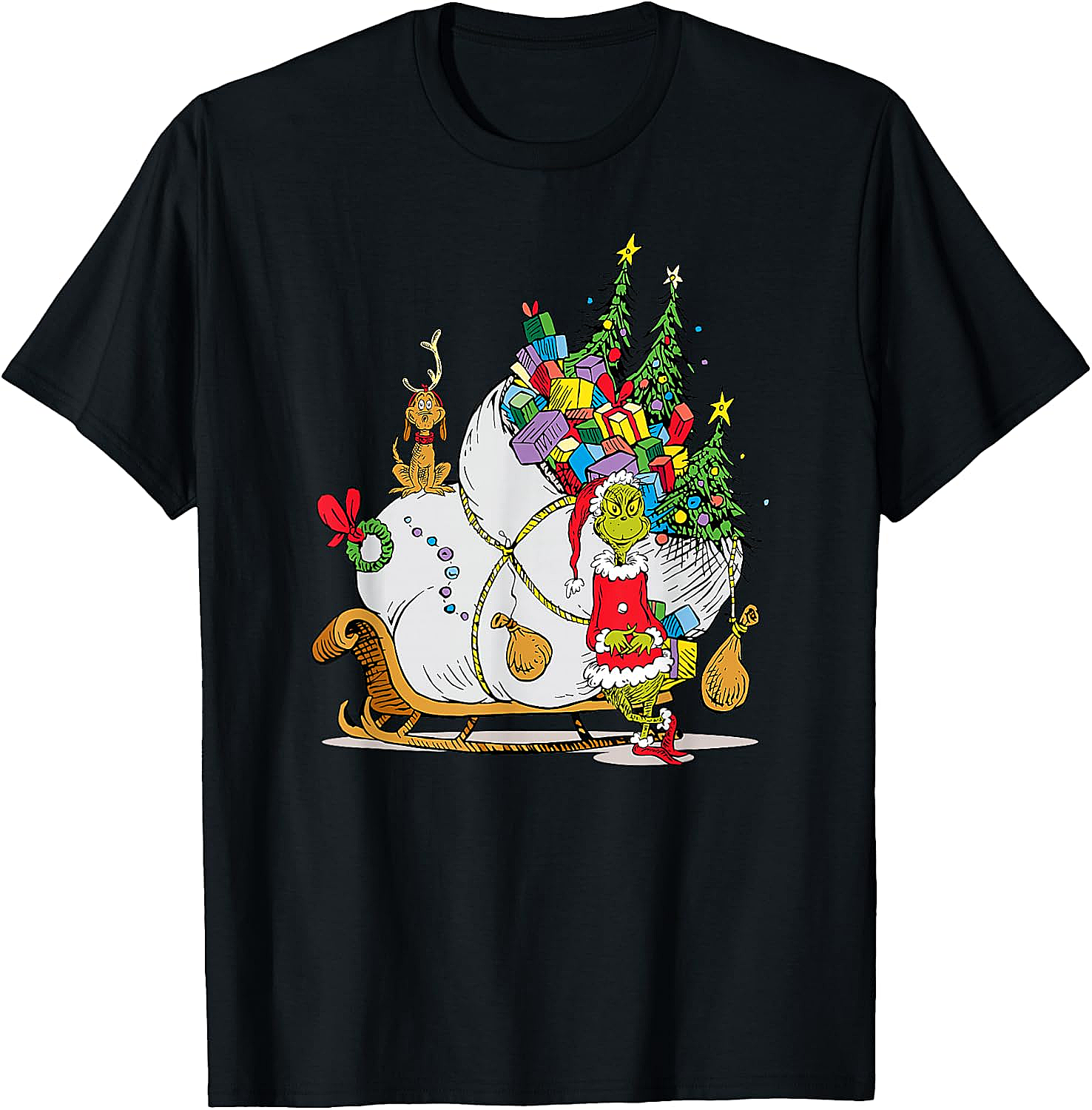 Grinch & Max Christmas T-Shirt Dr. Seuss Holiday Tee